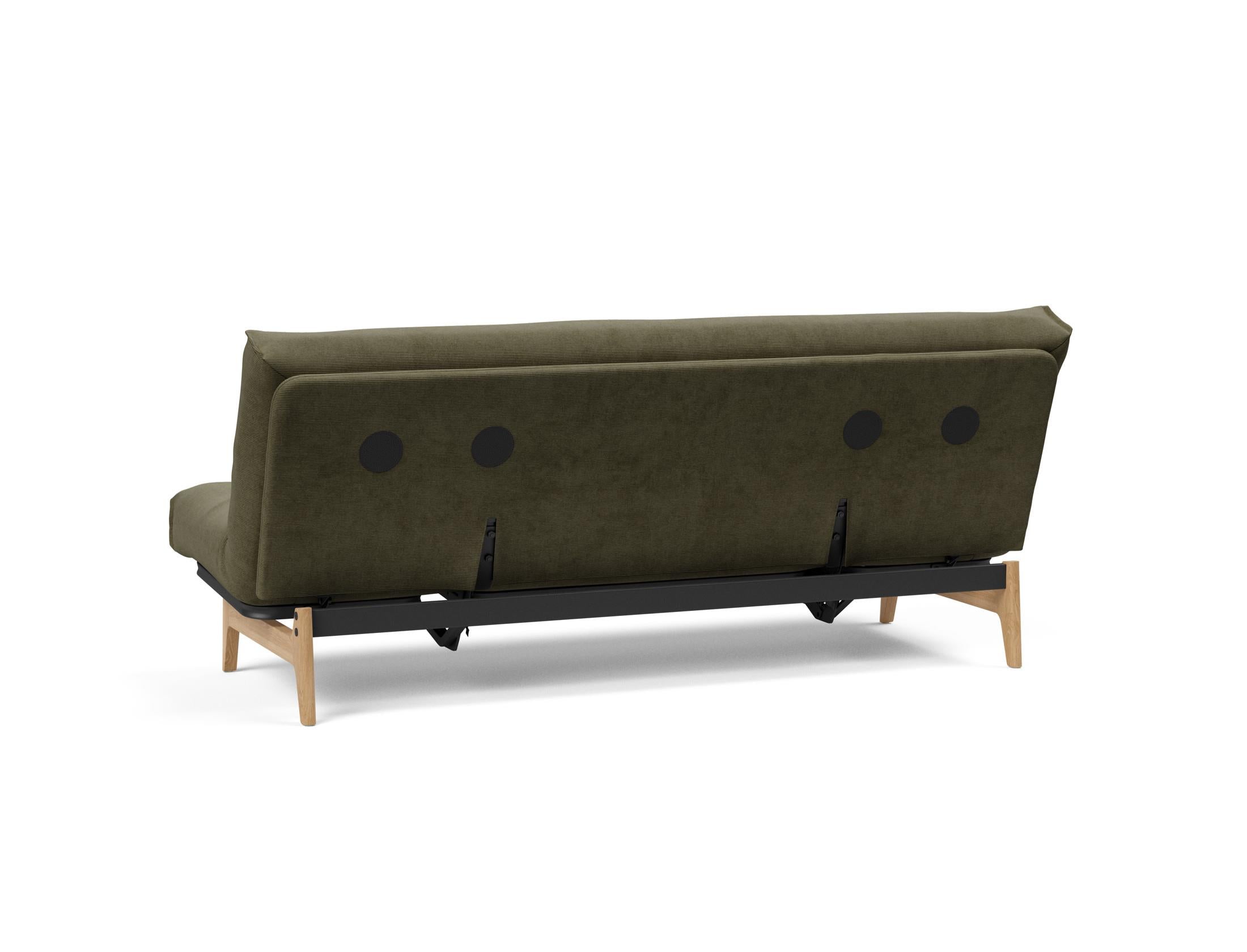 Aslak 120 Bettsofa Nordic: Elegantes Sofa mit Soft Spring Bezug, ideal für gemütliche Nächte und stilvolle Wohnräume.