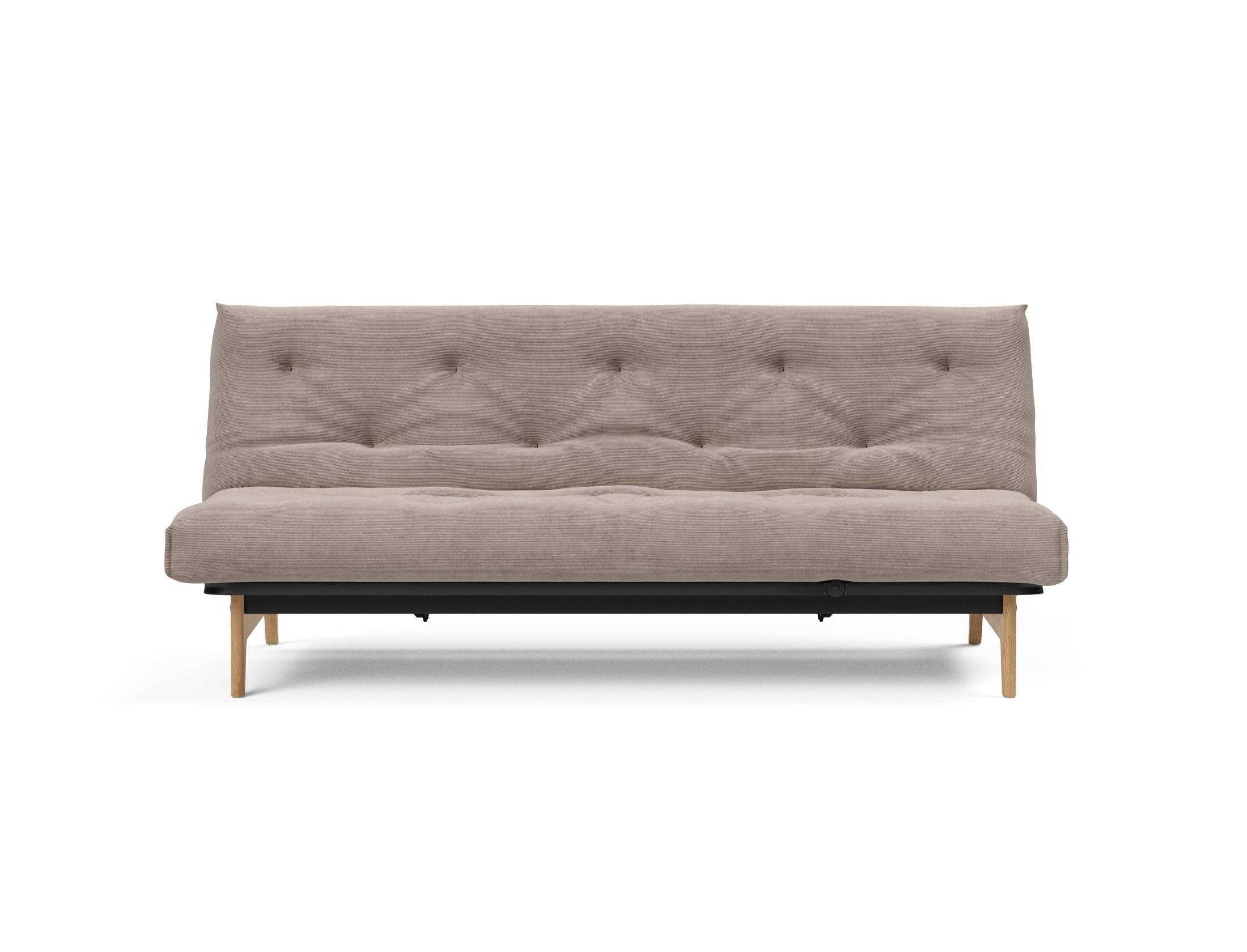 Aslak 120 Bettsofa Nordic: Elegantes Sofa mit Soft Spring Bezug, ideal für gemütliche Nächte und stilvolle Wohnräume.