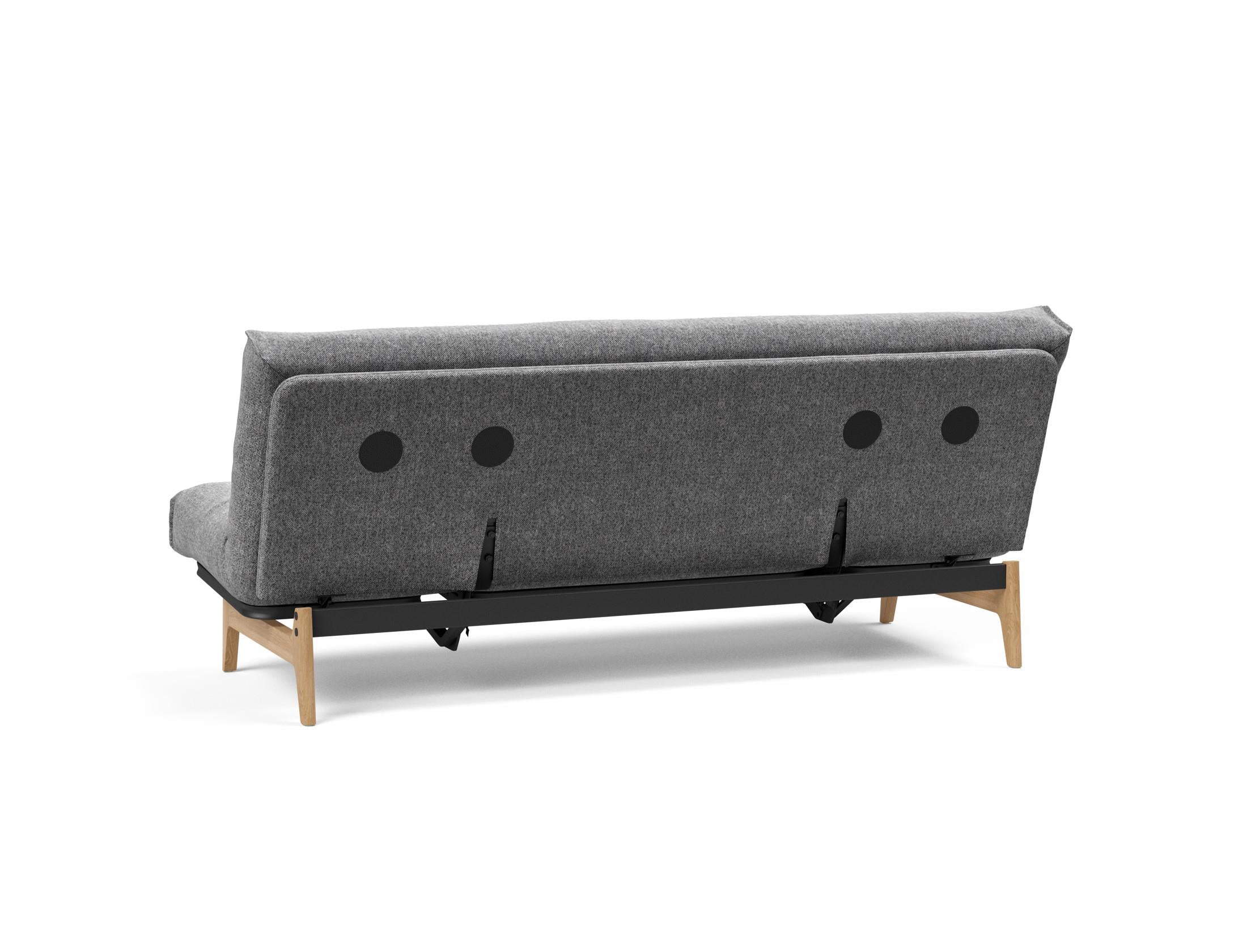 Aslak 120 Bettsofa Nordic: Elegantes Sofa mit Soft Spring Bezug, ideal für gemütliche Nächte und stilvolle Wohnräume.