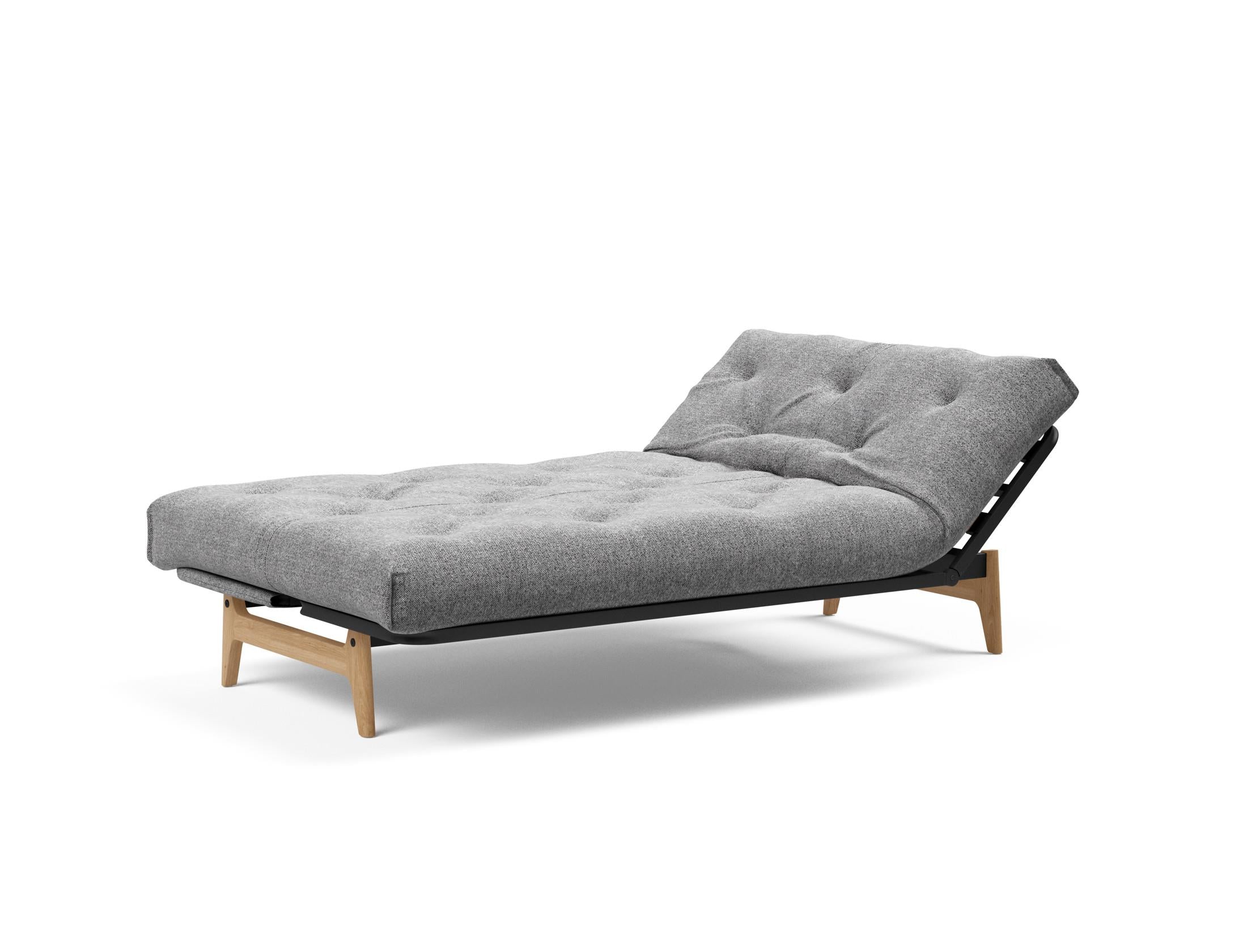 Aslak 120 Bettsofa Nordic: Elegantes Sofa mit Soft Spring Bezug, ideal für gemütliche Nächte und stilvolle Wohnräume.