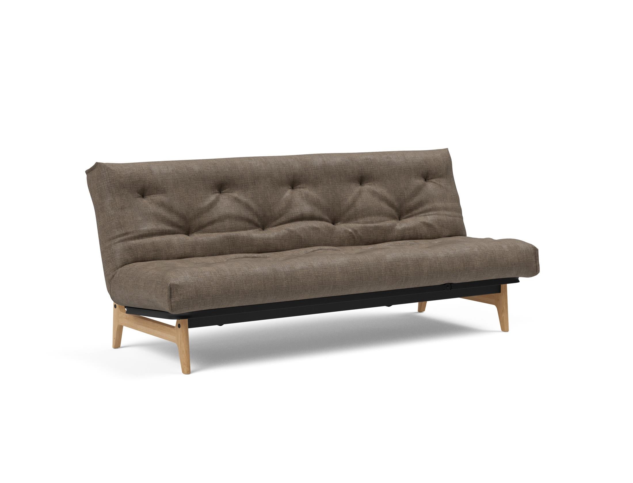 Aslak 120 Bettsofa Nordic: Elegantes Sofa mit Soft Spring Bezug, ideal für gemütliche Nächte und stilvolle Wohnräume.