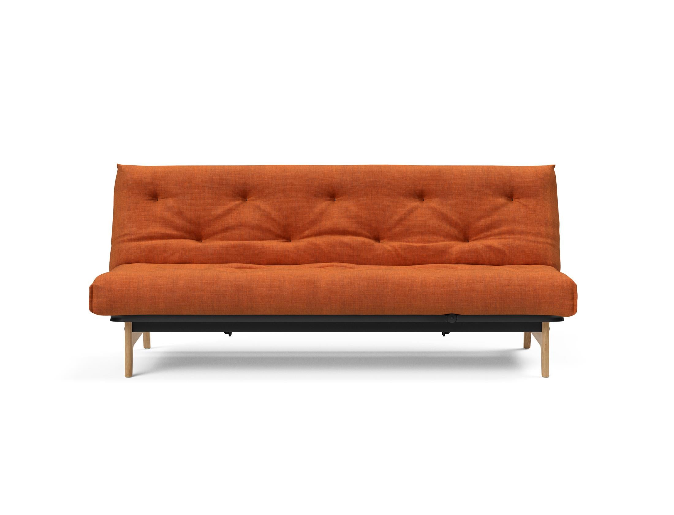 Aslak 120 Bettsofa Nordic: Elegantes Sofa mit Soft Spring Bezug, ideal für gemütliche Nächte und stilvolle Wohnräume.
