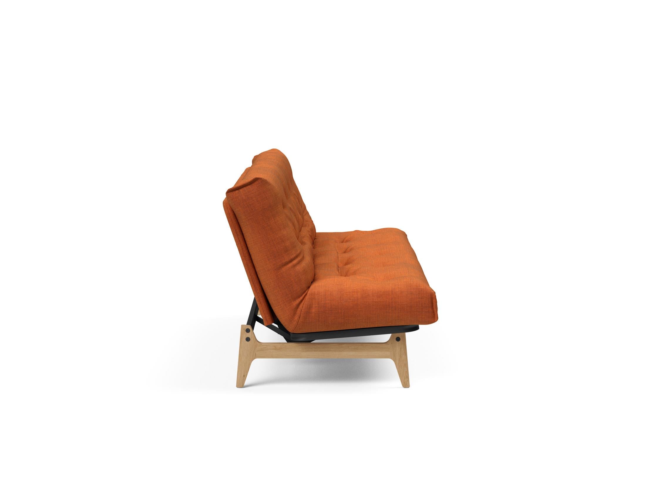 Aslak 120 Bettsofa Nordic: Elegantes Sofa mit Soft Spring Bezug, ideal für gemütliche Nächte und stilvolle Wohnräume.