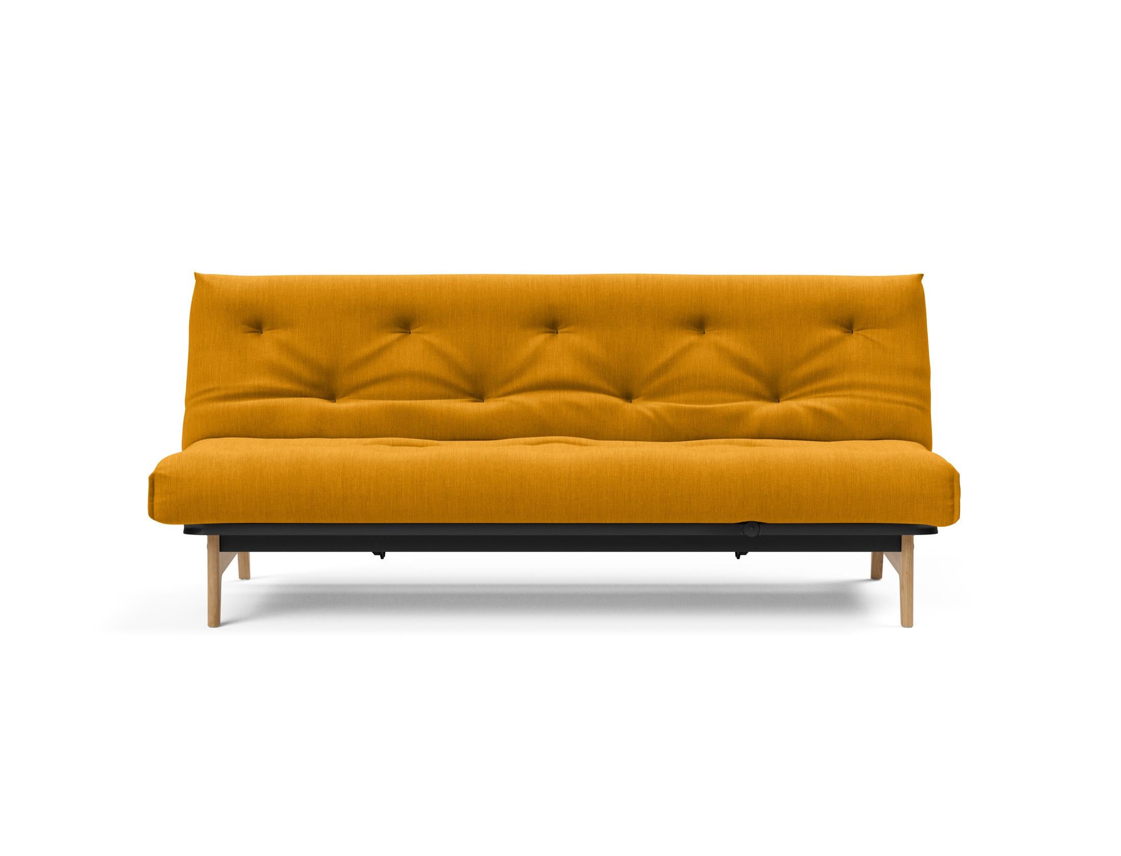 Aslak 120 Bettsofa Nordic: Elegantes Sofa mit Soft Spring Bezug, ideal für gemütliche Nächte und stilvolle Wohnräume.