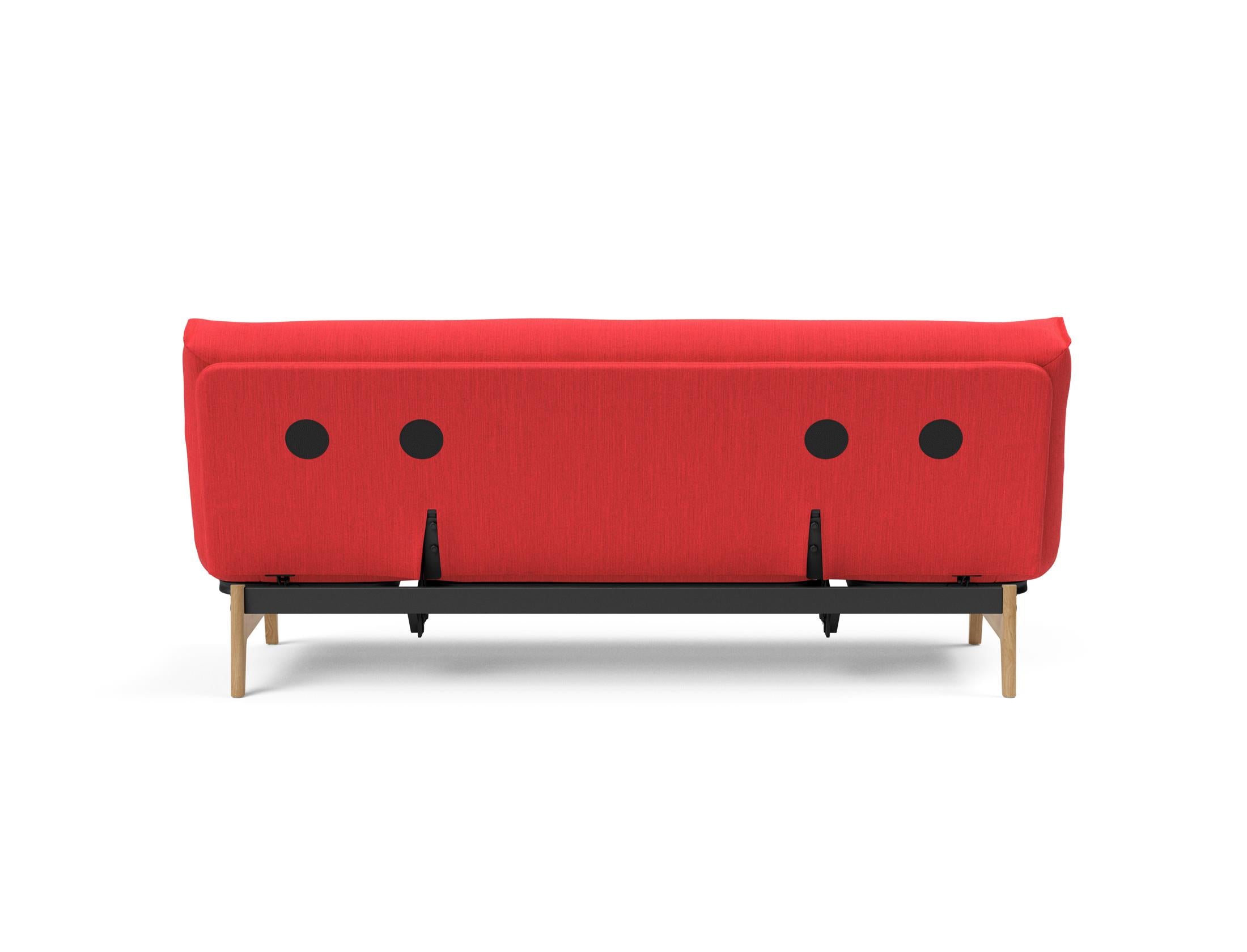 Aslak 120 Bettsofa Nordic: Modernes Design mit Soft Spring Bezug, perfekt für entspannte Abende und stilvolle Einrichtungsideen.