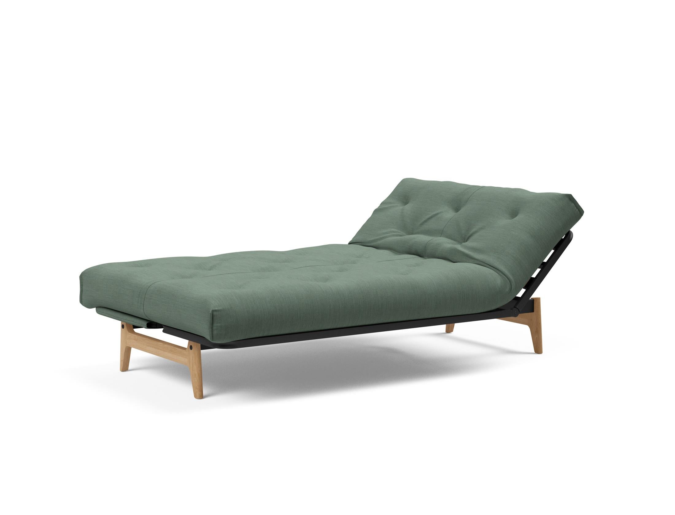 Aslak 120 Bettsofa Nordic: Elegantes Sofa mit Soft Spring Bezug, ideal für gemütliche Nächte und stilvolle Wohnräume.