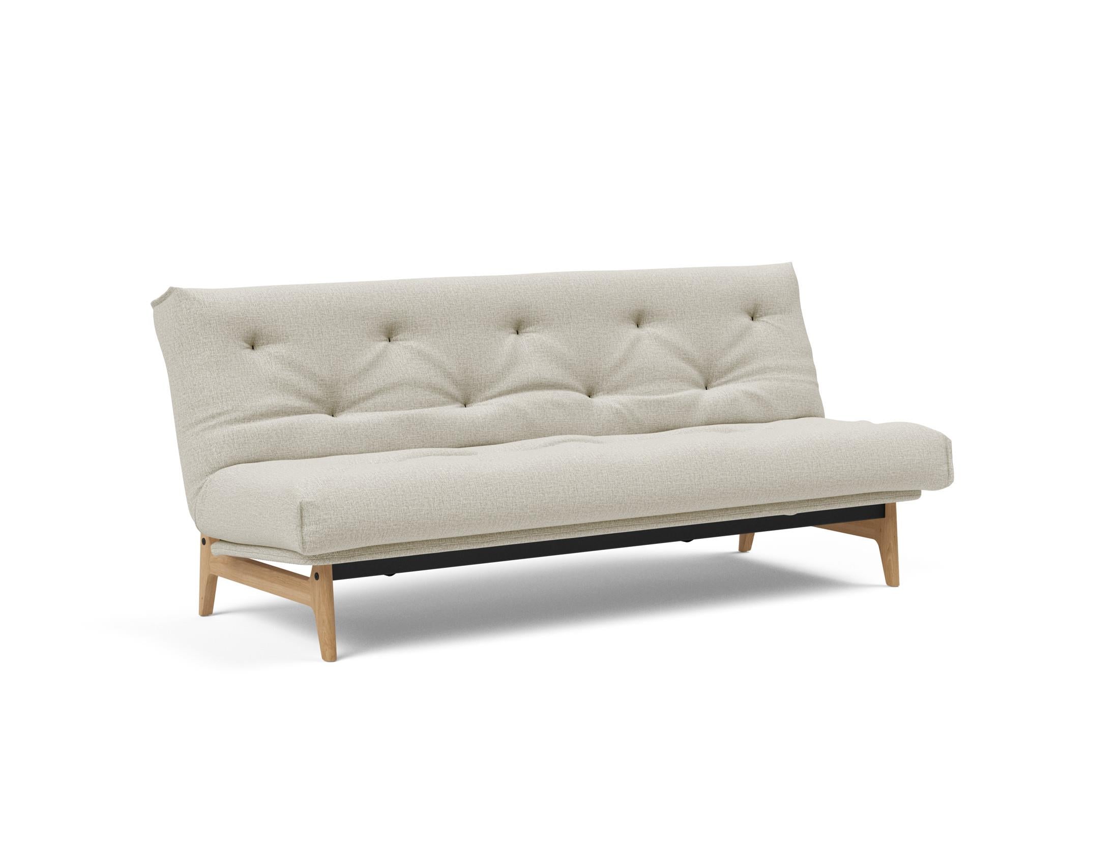 Aslak 120 Bettsofa Nordic: Elegantes Sofa mit Soft Spring Bezug, ideal für gemütliche Nächte und stilvolle Wohnräume.
