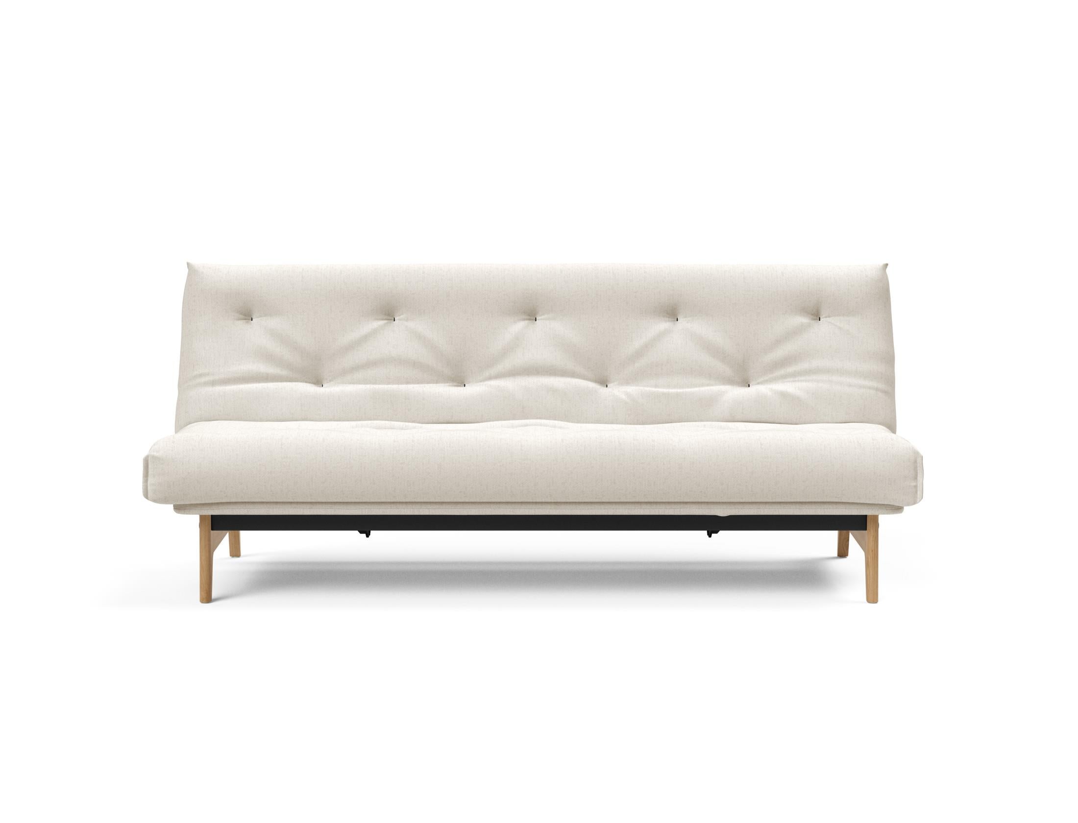 Aslak 120 Bettsofa Nordic: Elegantes Sofa mit Soft Spring Bezug, ideal für gemütliche Nächte und stilvolle Wohnräume.