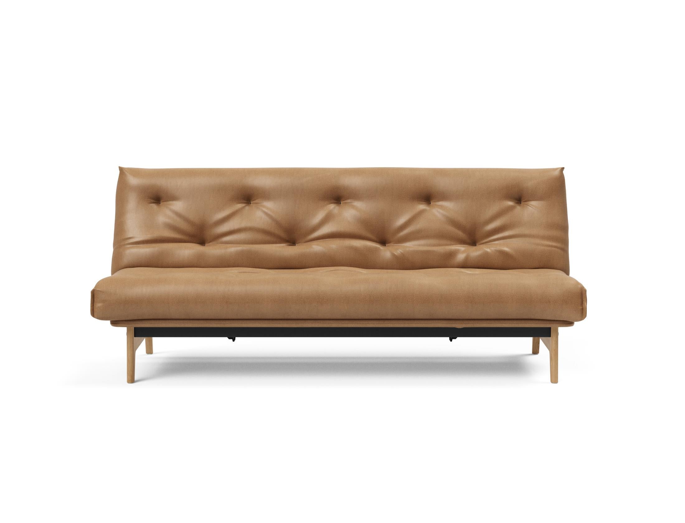 Aslak 120 Bettsofa Nordic: Elegantes Sofa mit Soft Spring Bezug, ideal für gemütliche Nächte und stilvolle Wohnräume.