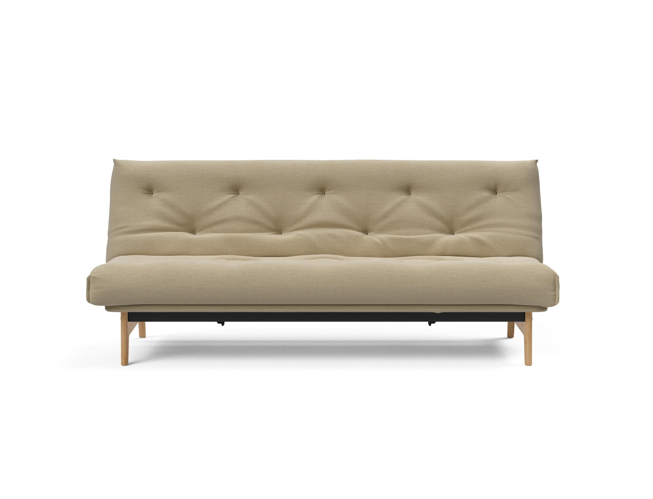 Aslak 120 Bettsofa Nordic: Elegantes Sofa mit Soft Spring Bezug, ideal für gemütliche Nächte und stilvolle Wohnräume.