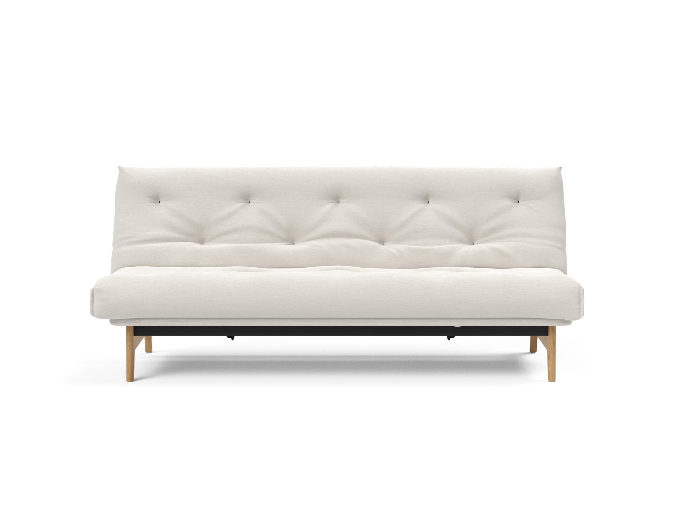 Aslak 120 Bettsofa Nordic: Elegantes Sofa mit Soft Spring Bezug, ideal für gemütliche Nächte und stilvolle Wohnräume.
