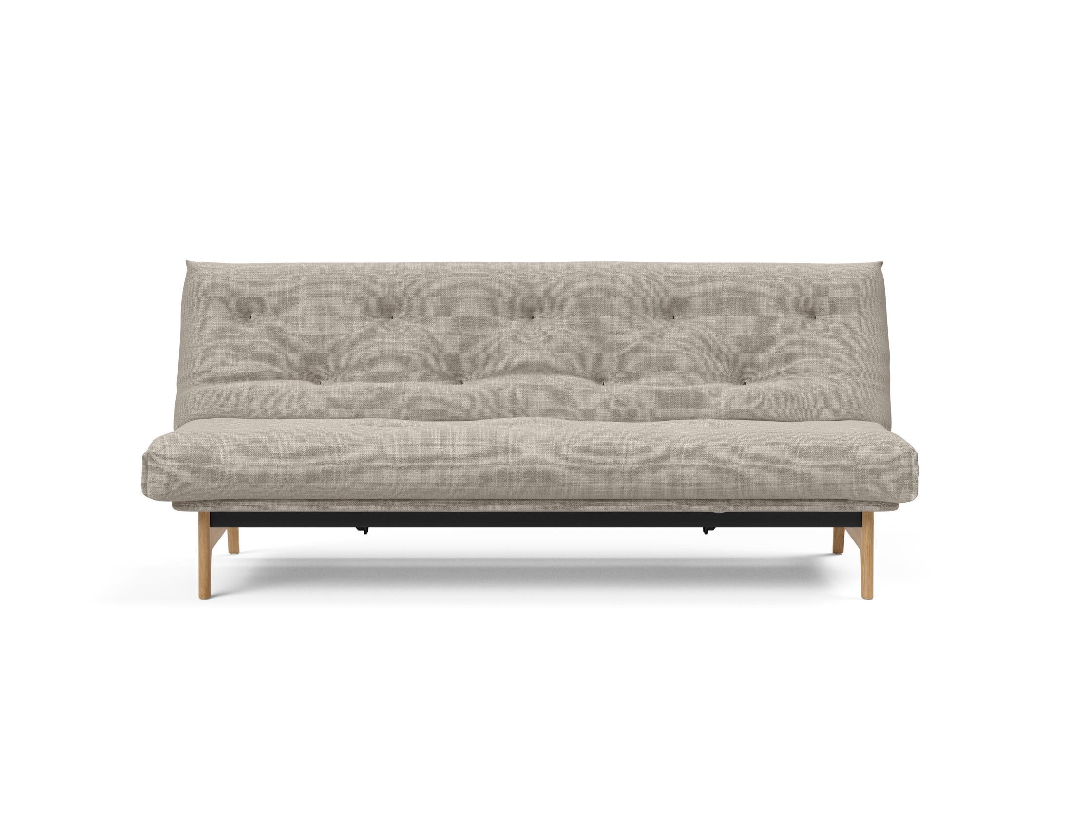 Aslak 120 Bettsofa Nordic: Elegantes Sofa mit Soft Spring Bezug, ideal für gemütliche Nächte und stilvolle Wohnräume.