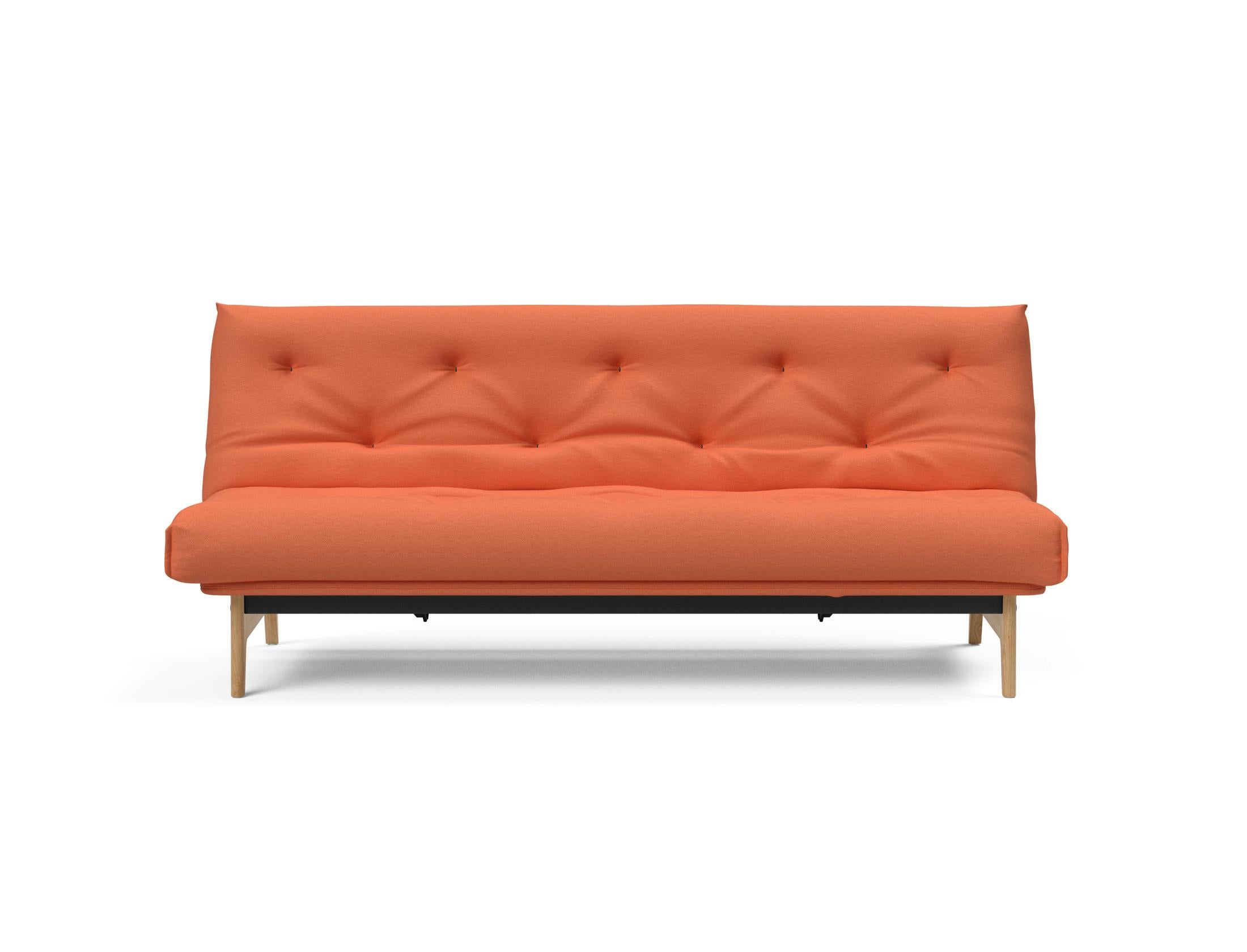 Aslak 120 Bettsofa Nordic: Elegantes Sofa mit Soft Spring Bezug, ideal für gemütliche Nächte und stilvolle Wohnräume.