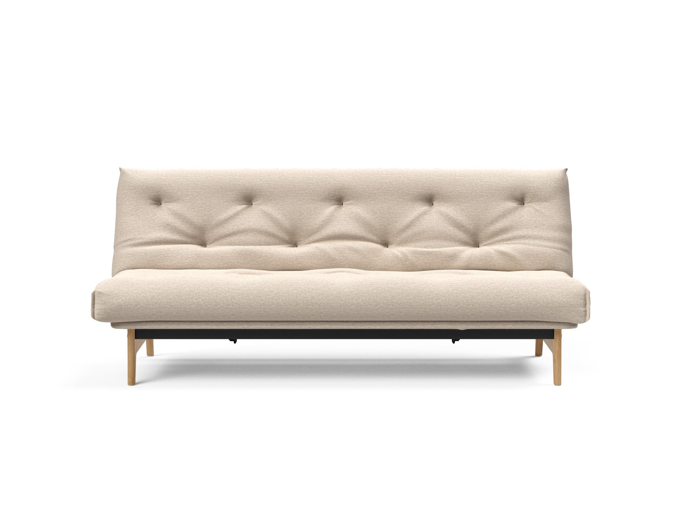 Aslak 120 Bettsofa Nordic: Modernes Design mit Soft Spring Bezug, perfekt für entspannte Abende und stilvolle Einrichtungsideen.