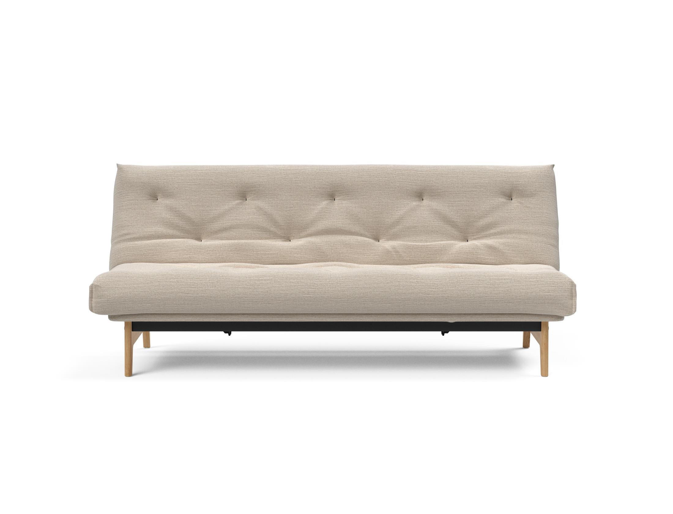 Aslak 120 Bettsofa Nordic: Modernes Design mit Soft Spring Bezug, perfekt für entspannte Abende und stilvolle Einrichtungsideen.