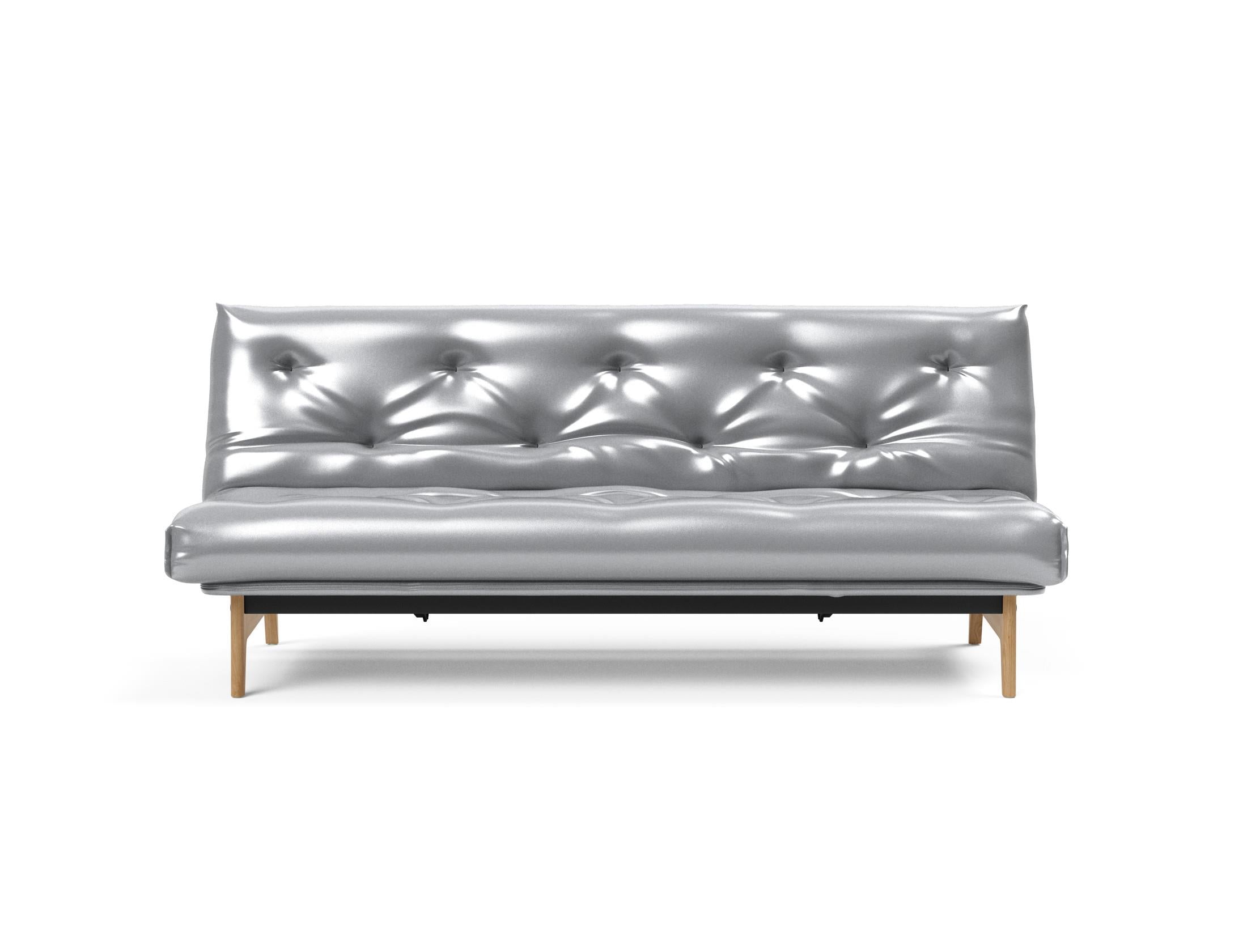 Aslak 120 Bettsofa Nordic: Elegantes Sofa mit Soft Spring Bezug, ideal für gemütliche Nächte und stilvolle Wohnräume.