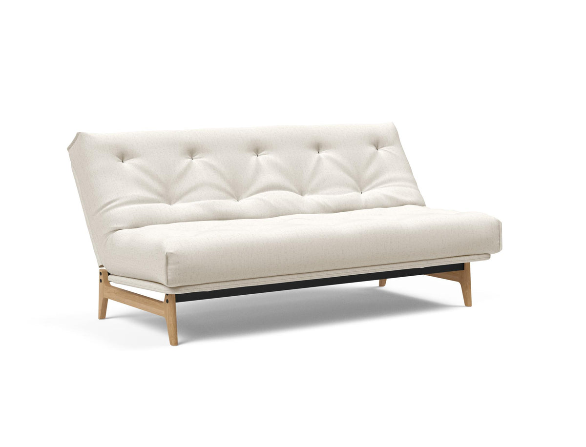 Aslak 140 Bettsofa Nordic mit Gestellbezug Soft Spring in 531 Bouclé Off White präsentiert im Onlineshop von KAQTU Design AG. Bettsofa ist von Innovation Living