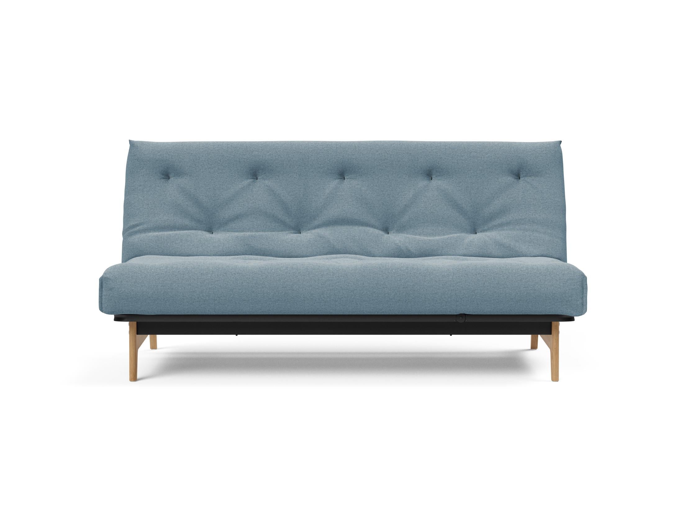 Elegantes Aslak 140 Bettsofa im skandinavischen Stil, ideal für kleine Räume, bietet Komfort und vielseitige Nutzungsmöglichkeiten.