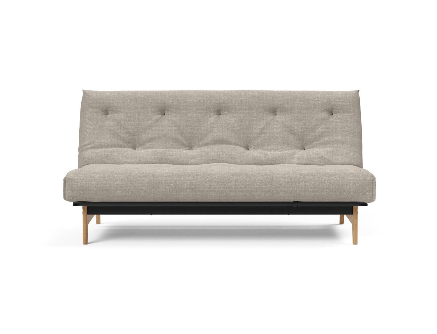 Modernes Aslak 140 Bettsofa im Nordic Design, perfekt für kompakte Wohnräume, vereint Stil und Funktionalität für entspannte Nächte.