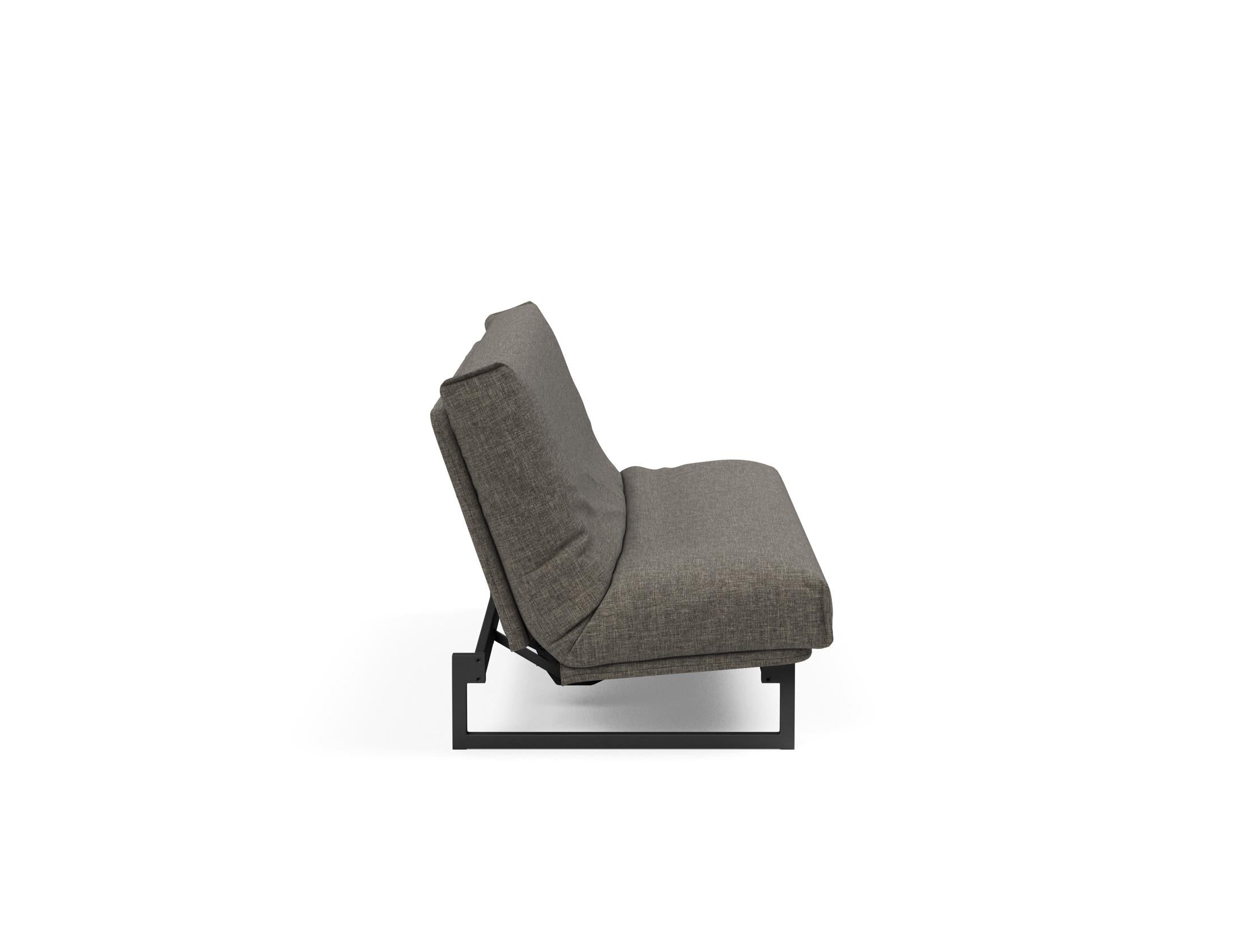 Fraction 120 Bettsofa Nordic Cover: stilvolles, platzsparendes Sofa mit bequemer Soft Spring-Matratze, perfekt für Gäste und kleine Wohnungen.
