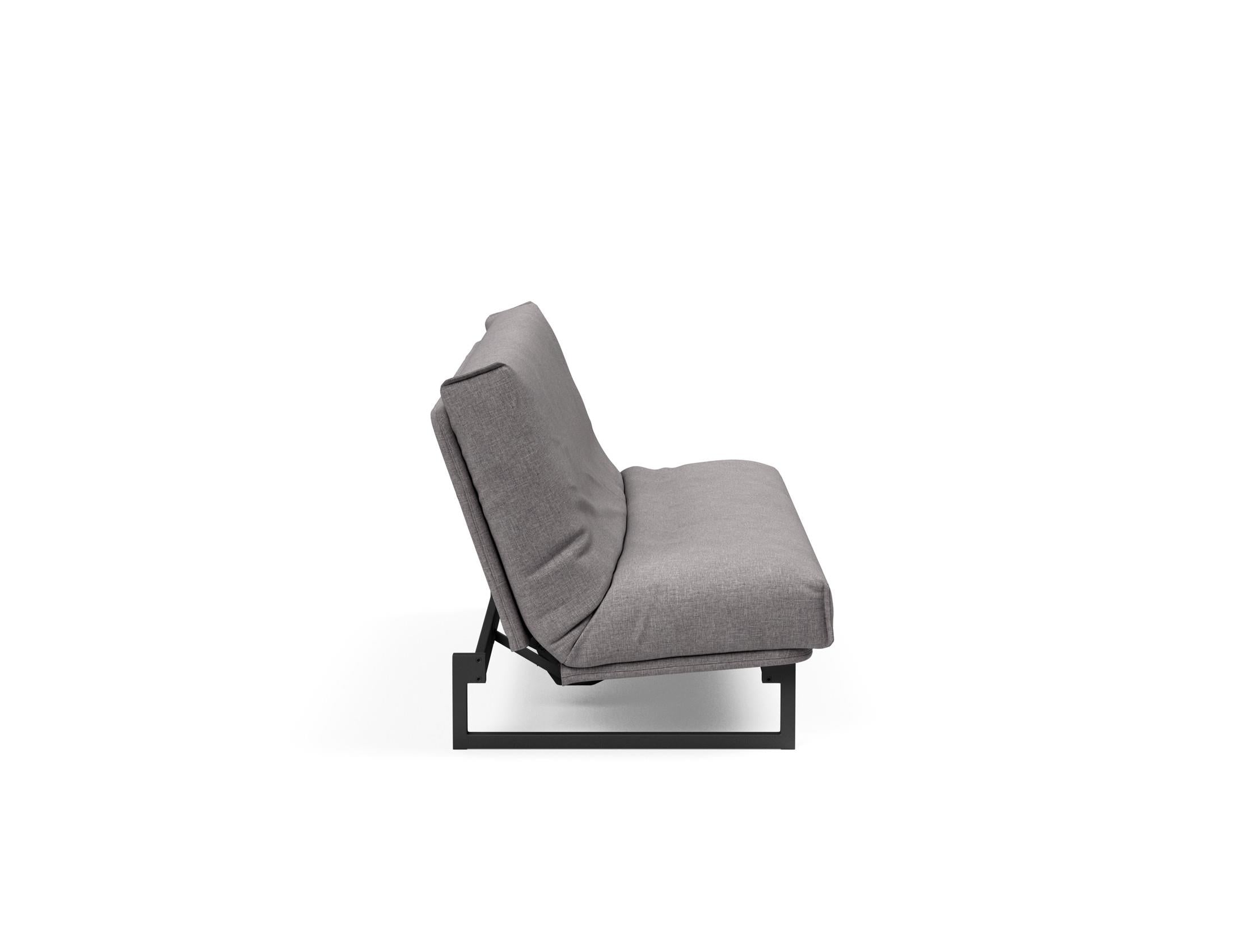 Fraction 120 Bettsofa Nordic Cover: stilvolles, flexibles Sofa mit verstellbarer Rückenlehne und hochwertiger Soft Spring-Matratze für optimalen Schlafkomfort.
