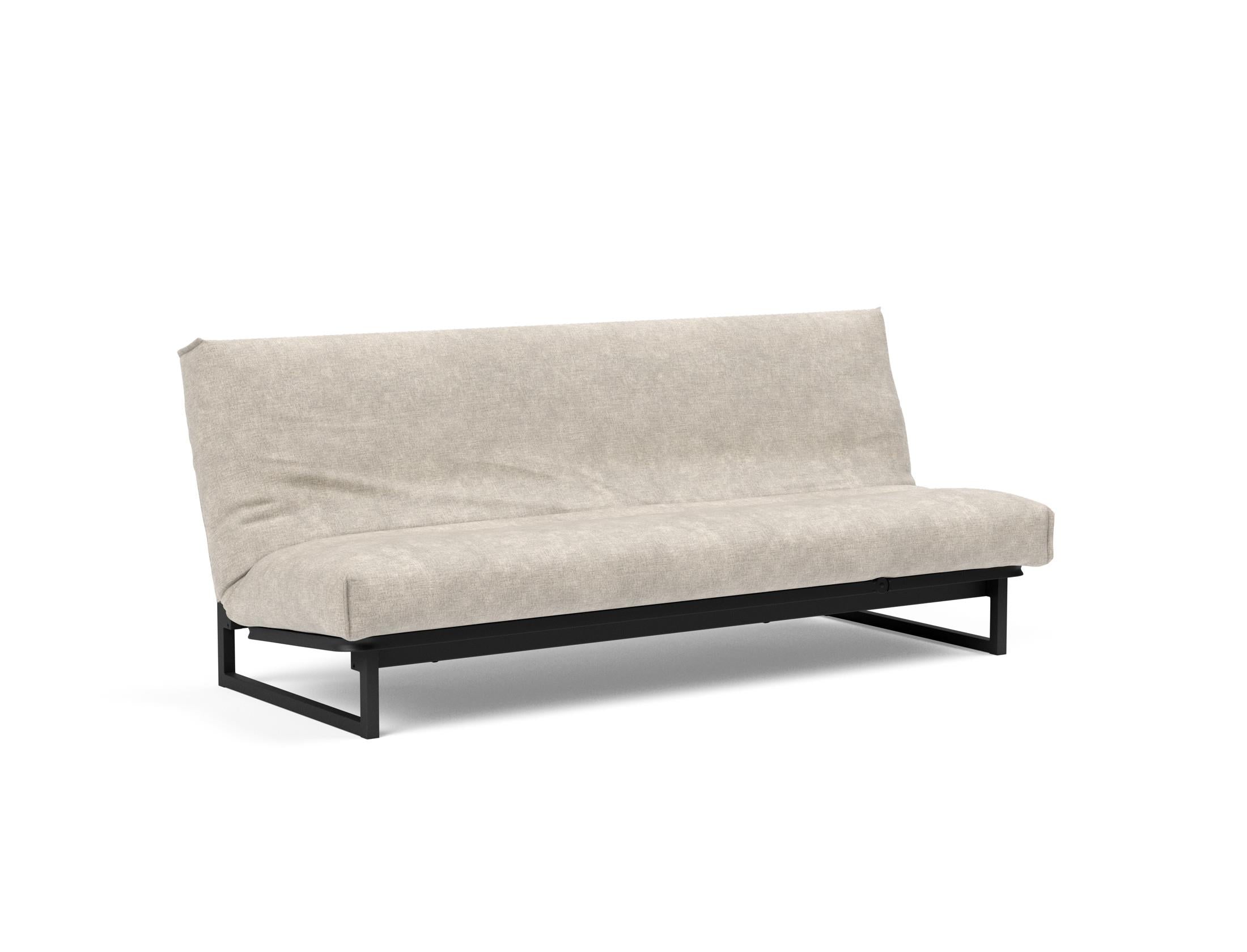 Fraction 120 Bettsofa Nordic Cover: Stilvolles Schlafsofa mit hochwertigem Soft Spring Bezug. Ideal für entspannte Nächte und modernes Wohnen.