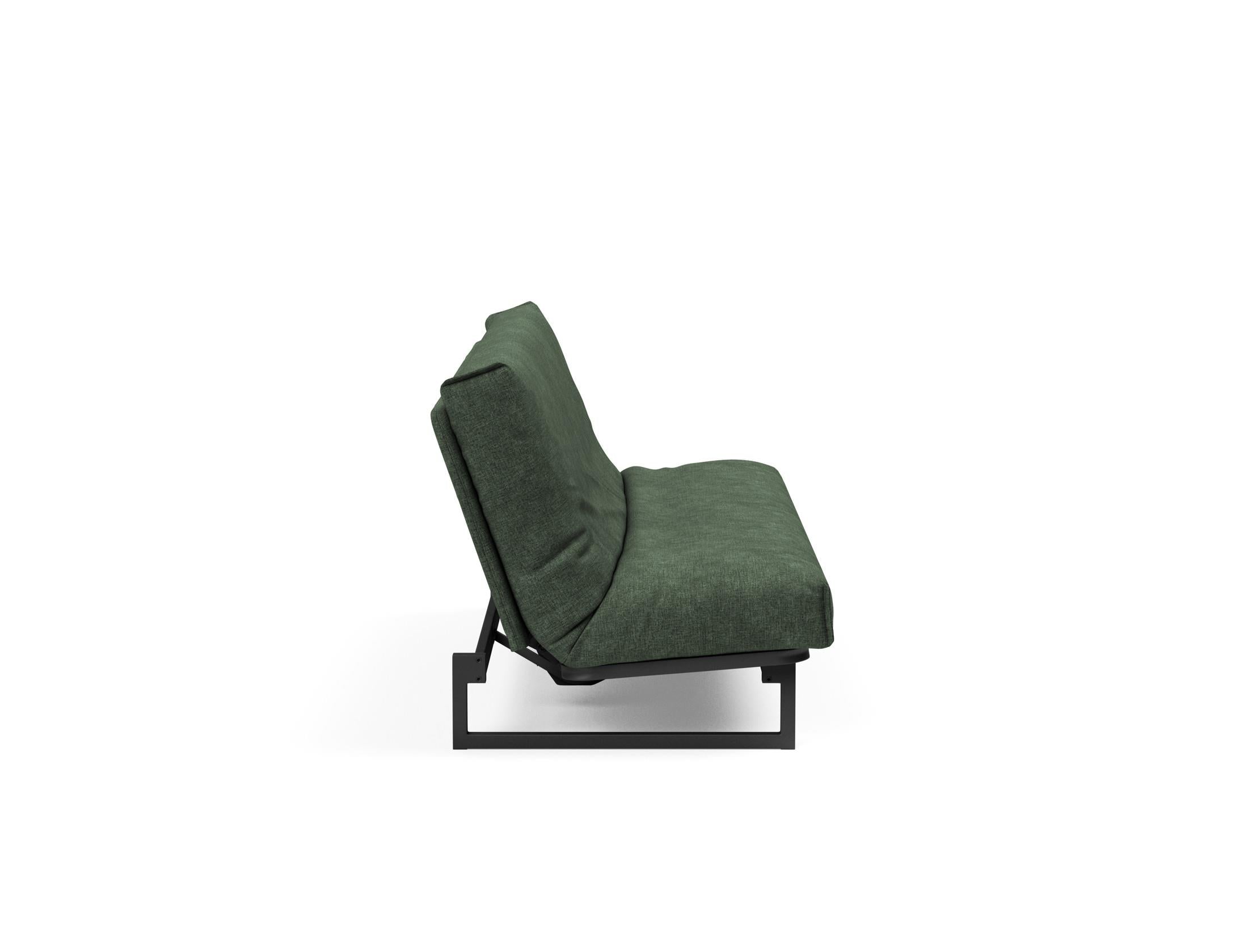 Fraction 120 Bettsofa Nordic Cover: modernes, multifunktionales Sofa mit komfortabler Soft Spring-Matratze, ideal für kleine Räume und Übernachtungsgäste.