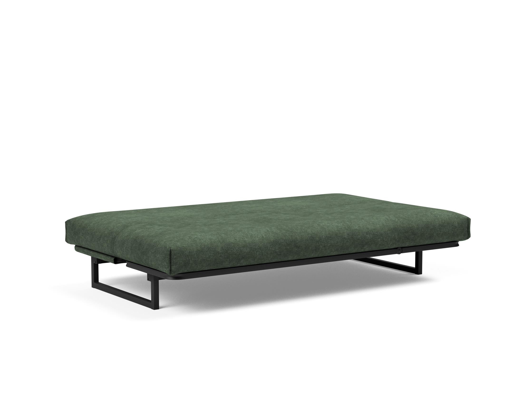 Fraction 120 Bettsofa Nordic Cover: stilvolles, platzsparendes Sofa mit bequemer Soft Spring-Matratze, perfekt für Gäste und kleine Wohnungen.