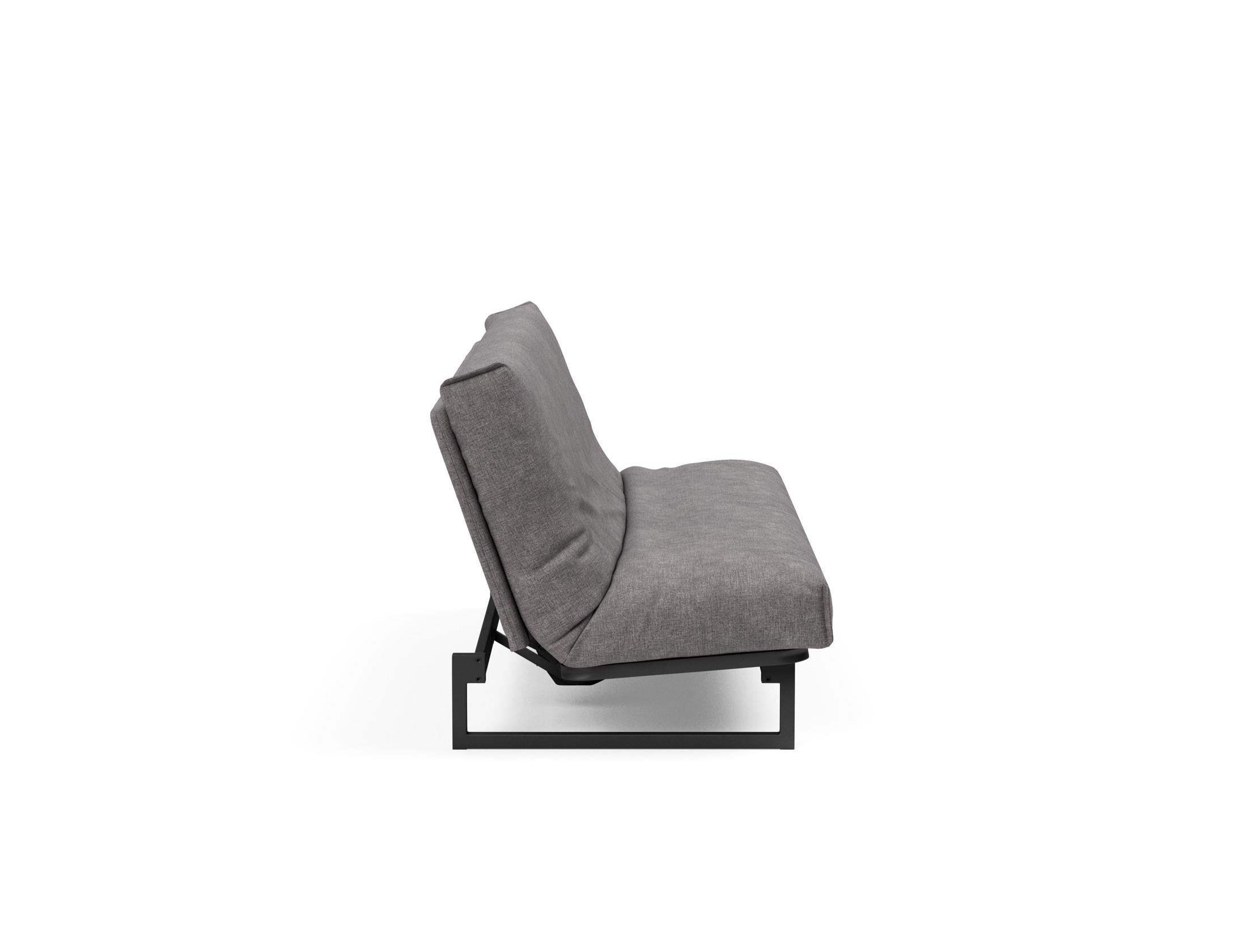 Fraction 120 Bettsofa Nordic Cover: modernes, multifunktionales Sofa mit komfortabler Soft Spring-Matratze, ideal für kleine Räume und Übernachtungsgäste.