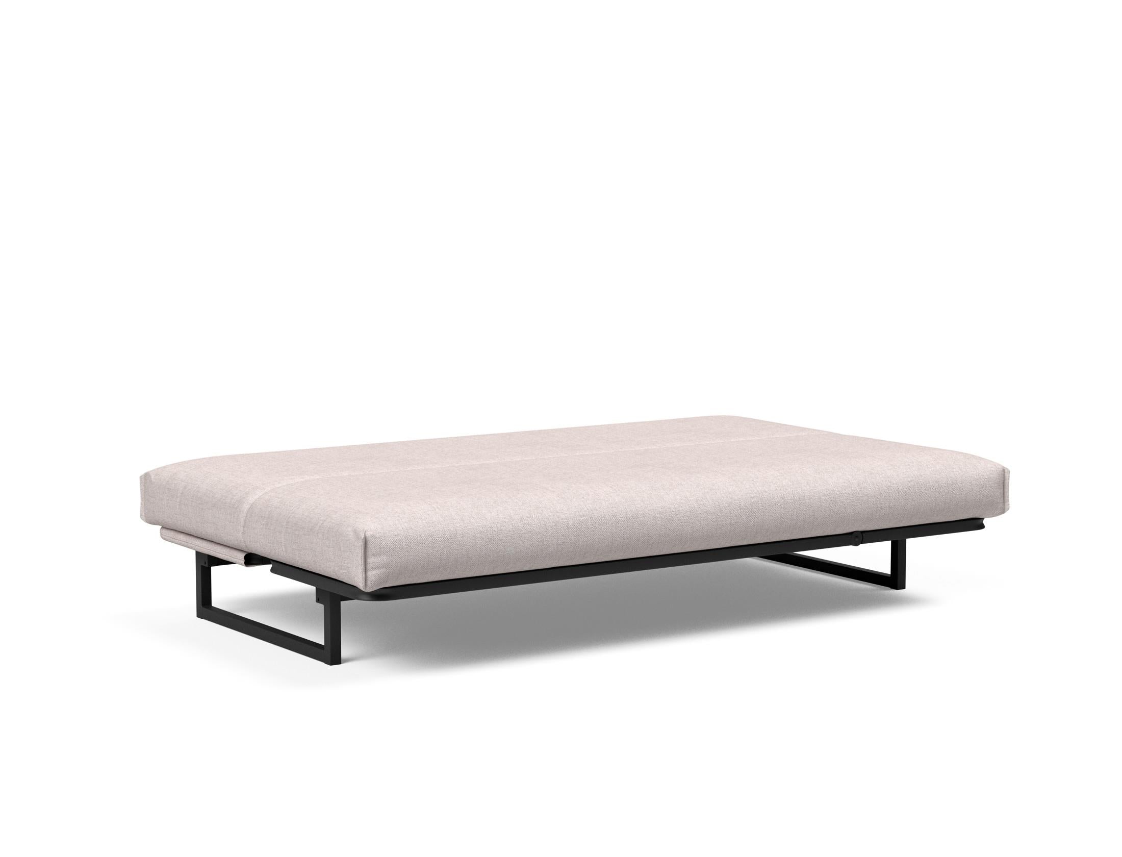Fraction 120 Bettsofa Nordic Cover: modernes, multifunktionales Sofa mit komfortabler Soft Spring-Matratze, ideal für kleine Räume und Übernachtungsgäste.