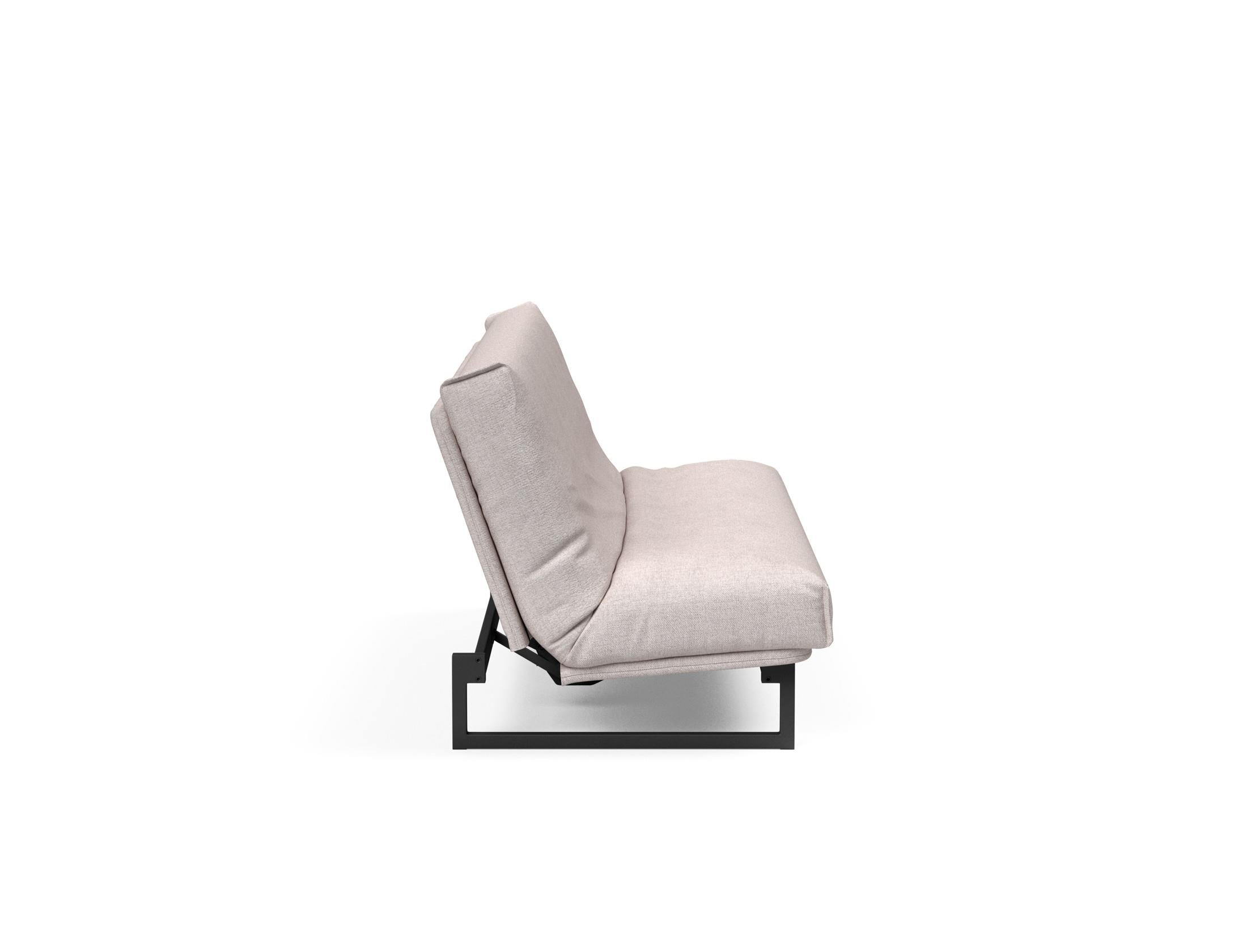 Fraction 120 Bettsofa Nordic Cover: Elegantes Schlafsofa mit weichem Soft Spring Bezug. Perfekt für gemütliche Nächte und modernes Design.