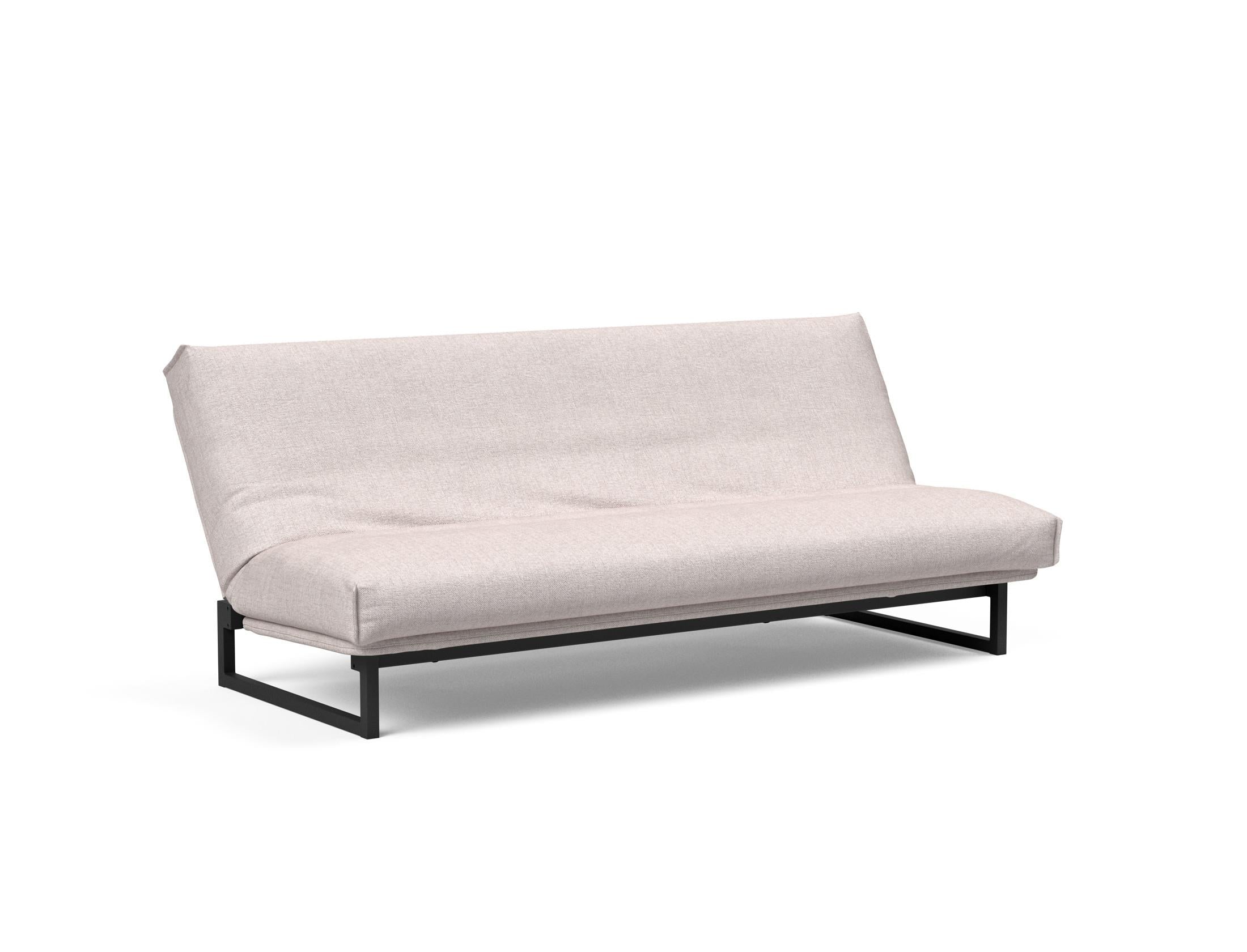 Fraction 120 Bettsofa Nordic Cover: Stilvolles Schlafsofa mit hochwertigem Soft Spring Bezug. Ideal für entspannte Nächte und modernes Wohnen.
