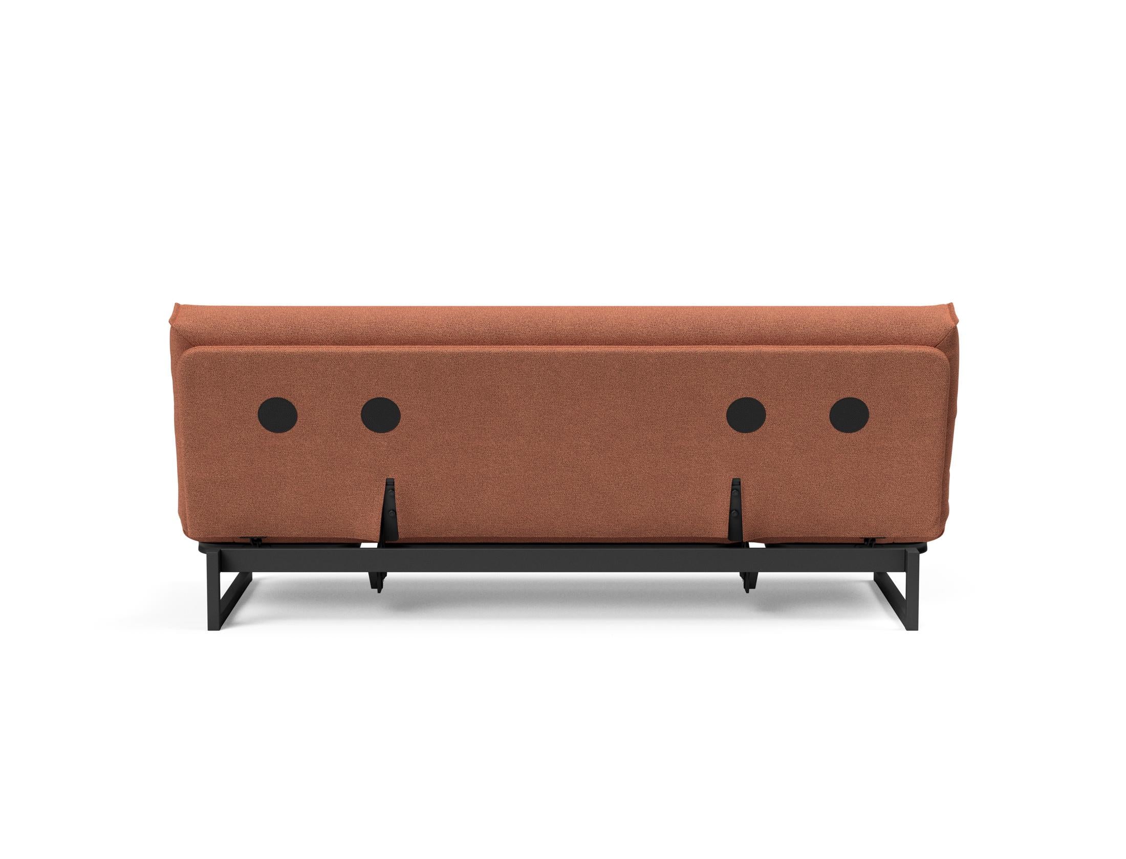 Fraction 120 Bettsofa Nordic Cover: stilvolles, platzsparendes Sofa mit bequemer Soft Spring-Matratze, perfekt für Gäste und kleine Wohnungen.