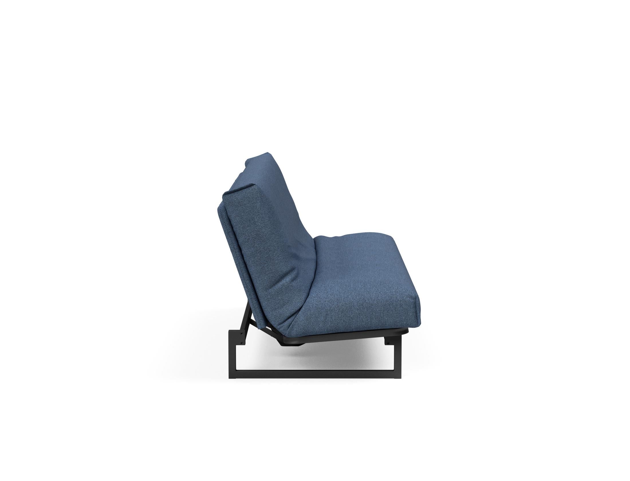 Fraction 120 Bettsofa Nordic Cover: stilvolles, platzsparendes Sofa mit bequemer Soft Spring-Matratze, perfekt für Gäste und kleine Wohnungen.