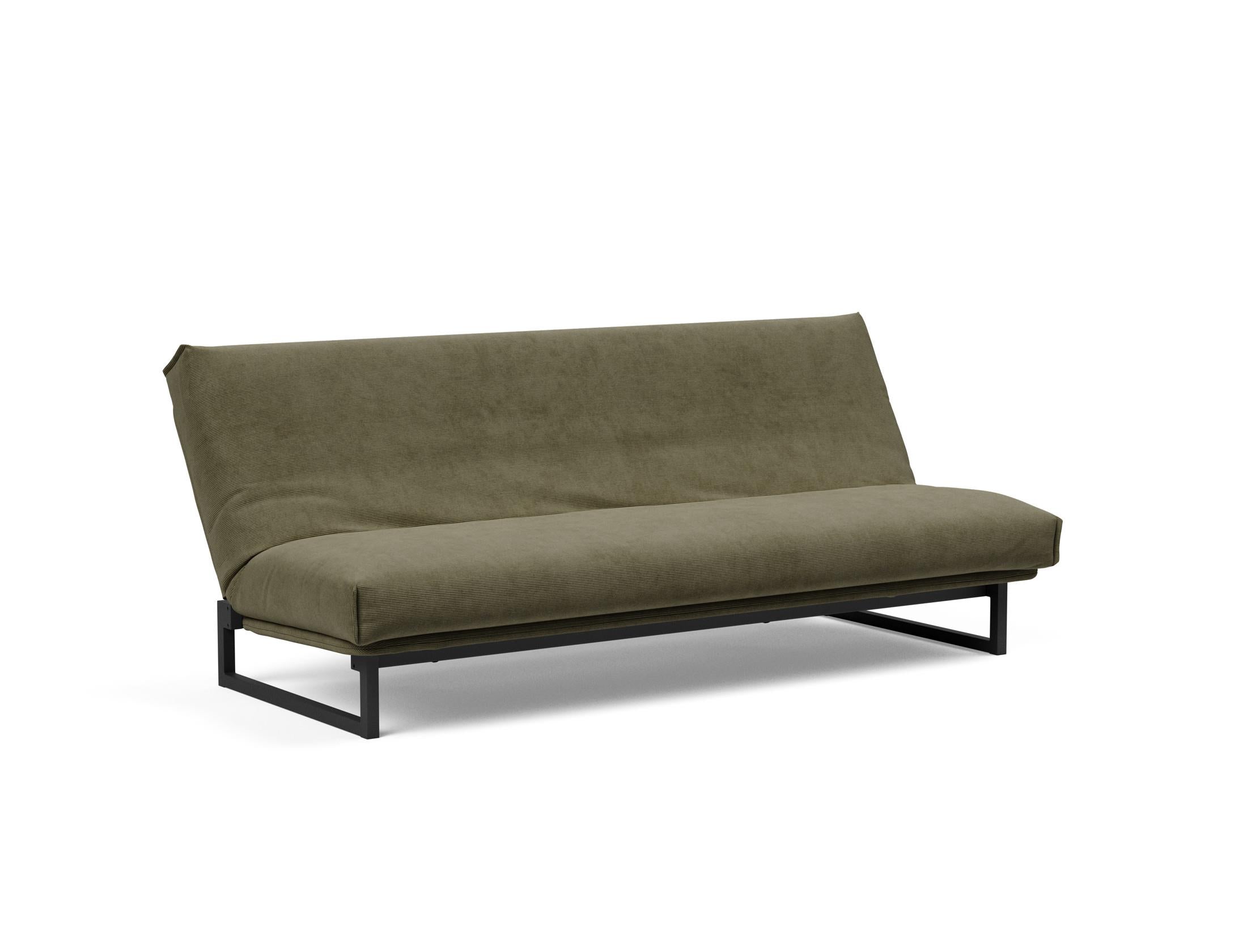 Fraction 120 Bettsofa Nordic Cover: Elegantes Schlafsofa mit weichem Soft Spring Bezug. Perfekt für gemütliche Nächte und modernes Design.