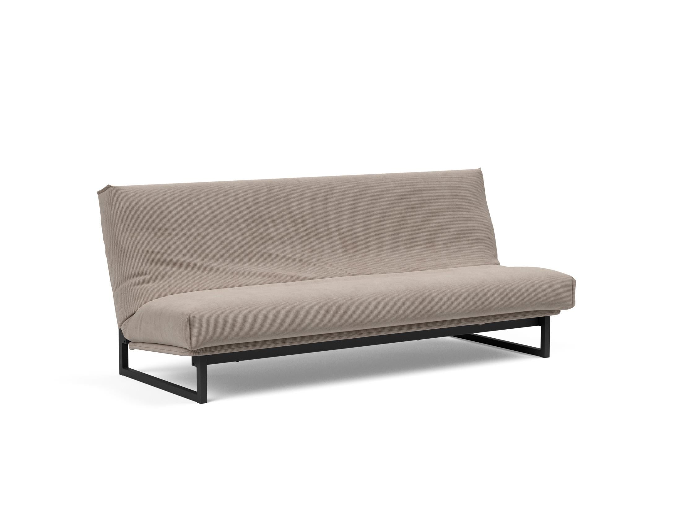 Fraction 120 Bettsofa Nordic Cover: Elegantes Schlafsofa mit weichem Soft Spring Bezug. Perfekt für gemütliche Nächte und modernes Design.