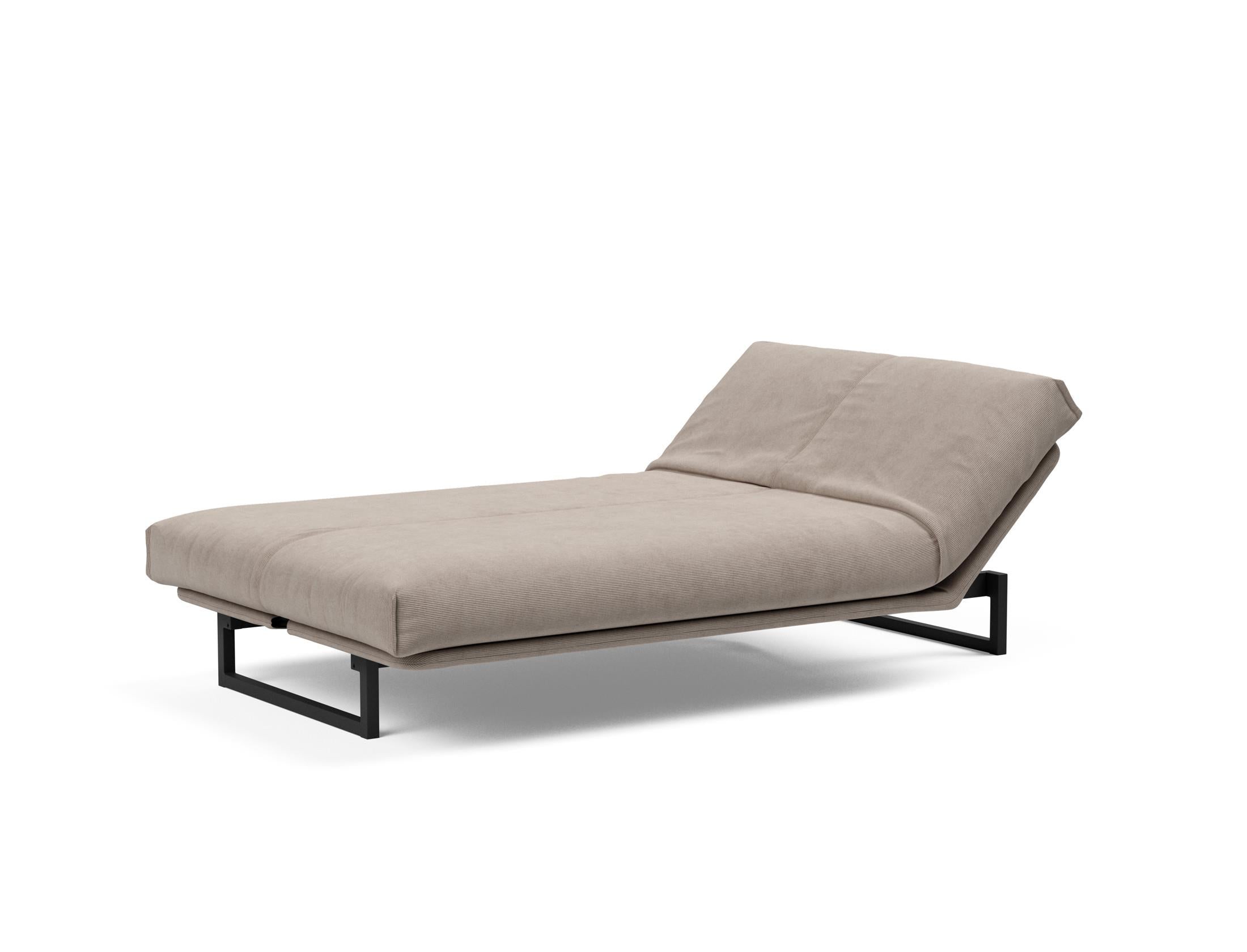 Fraction 120 Bettsofa Nordic Cover: Stilvolles Schlafsofa mit hochwertigem Soft Spring Bezug. Ideal für entspannte Nächte und modernes Wohnen.