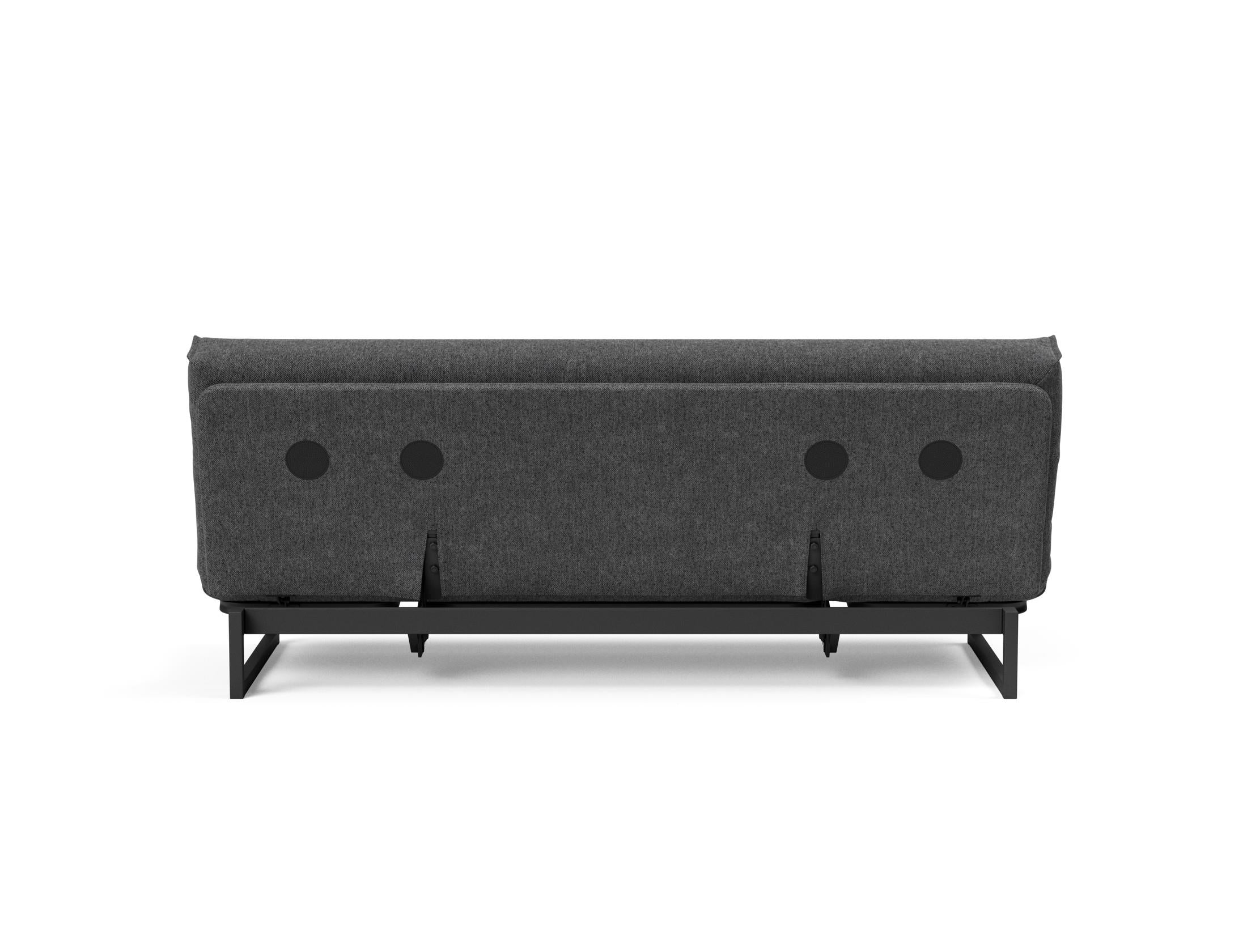 Fraction 120 Bettsofa Nordic Cover: stilvolles, platzsparendes Sofa mit bequemer Soft Spring-Matratze, perfekt für Gäste und kleine Wohnungen.