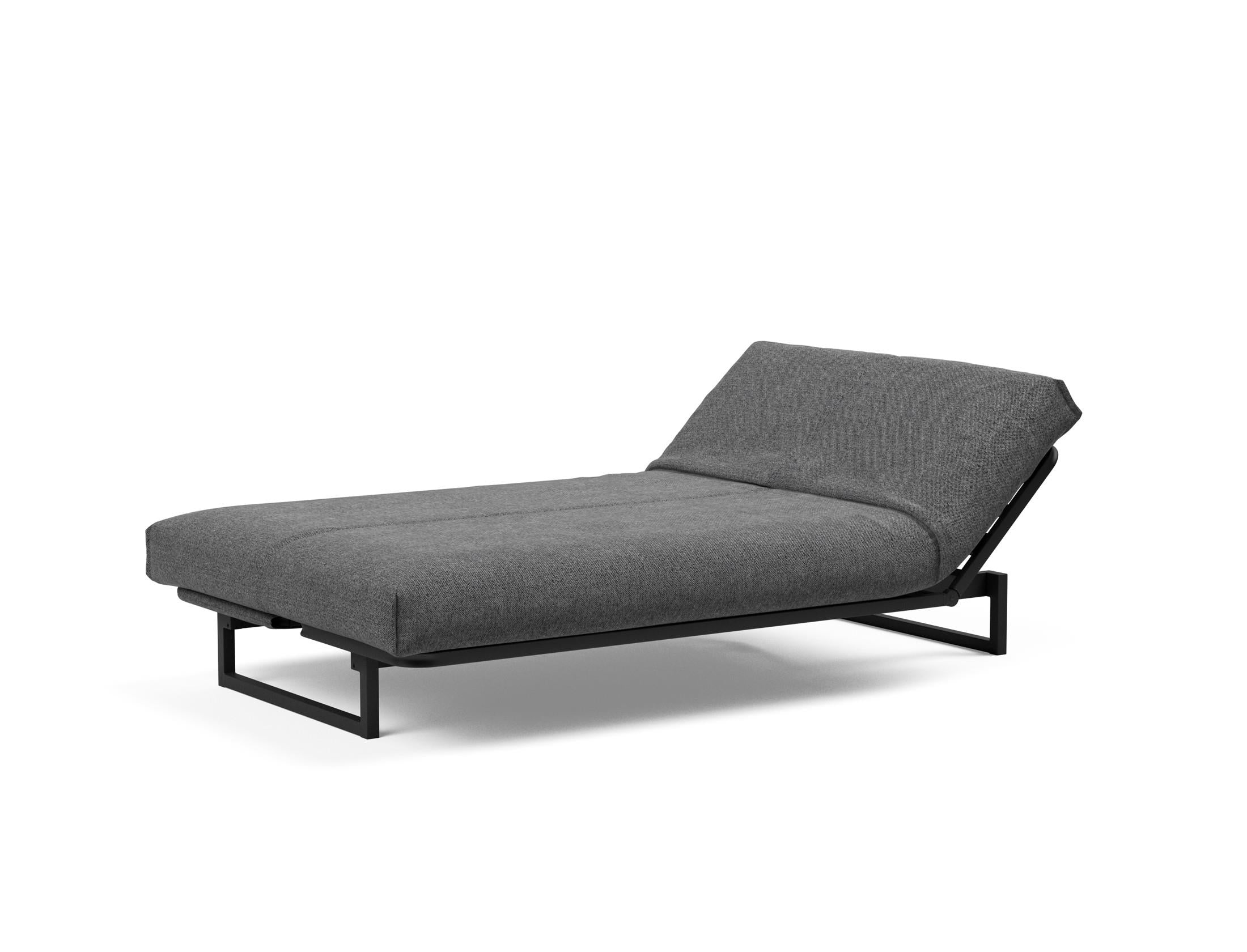 Fraction 120 Bettsofa Nordic Cover: modernes, multifunktionales Sofa mit komfortabler Soft Spring-Matratze, ideal für kleine Räume und Übernachtungsgäste.