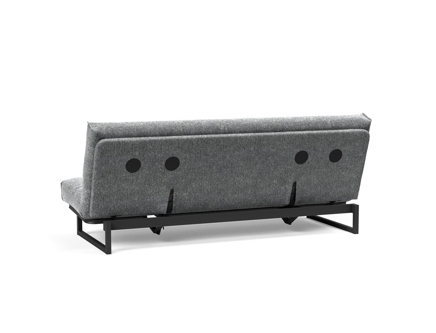 Fraction 120 Bettsofa Nordic Cover: modernes, multifunktionales Sofa mit komfortabler Soft Spring-Matratze, ideal für kleine Räume und Übernachtungsgäste.