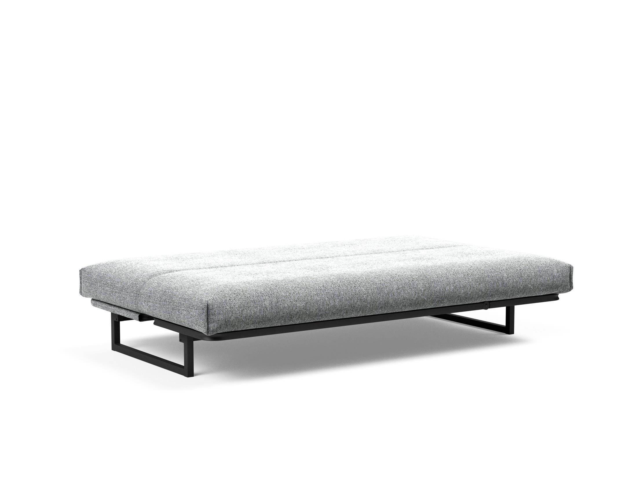Fraction 120 Bettsofa Nordic Cover: stilvolles, platzsparendes Sofa mit bequemer Soft Spring-Matratze, perfekt für Gäste und kleine Wohnungen.