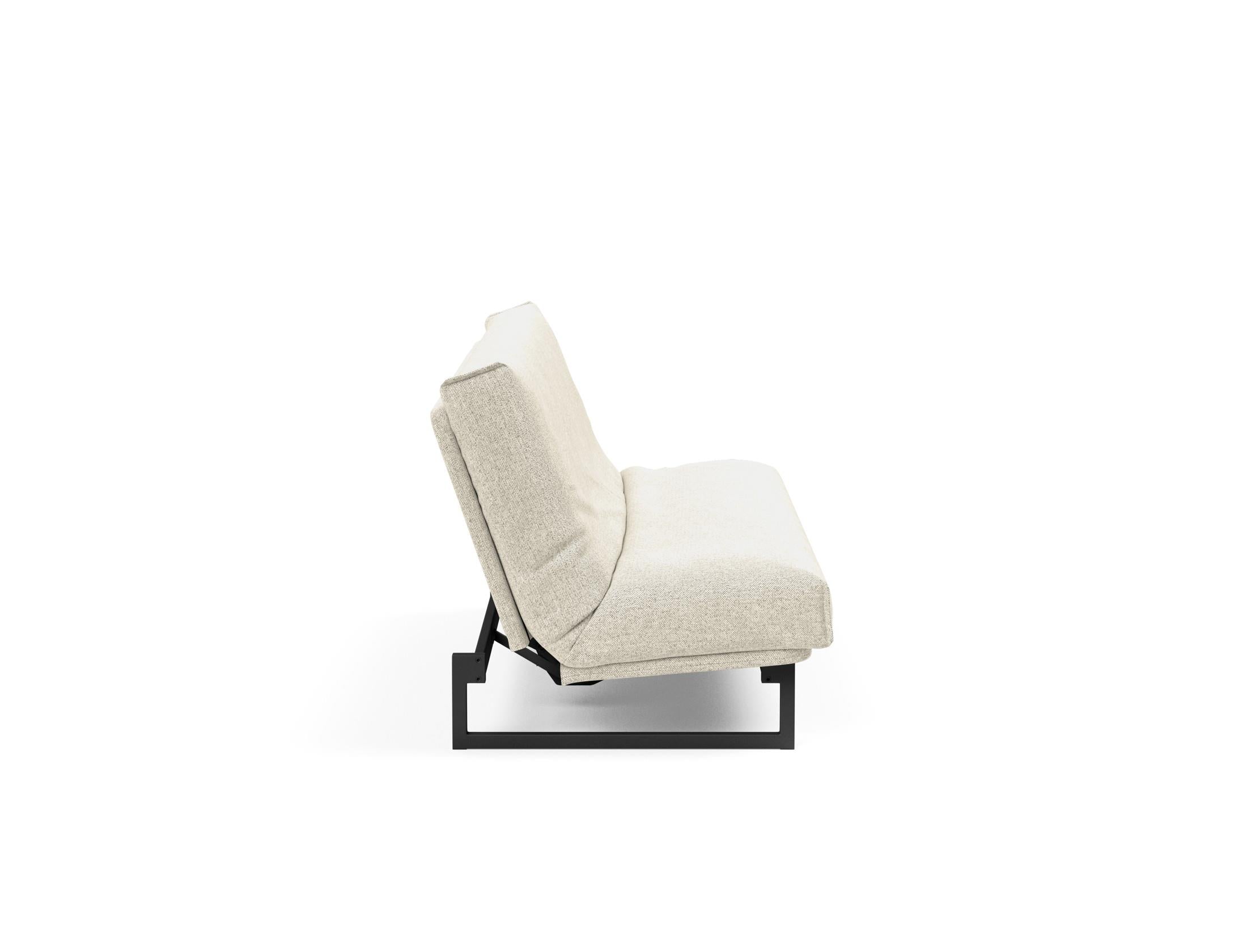 Fraction 120 Bettsofa Nordic Cover: Stilvolles Schlafsofa mit hochwertigem Soft Spring Bezug. Ideal für entspannte Nächte und modernes Wohnen.