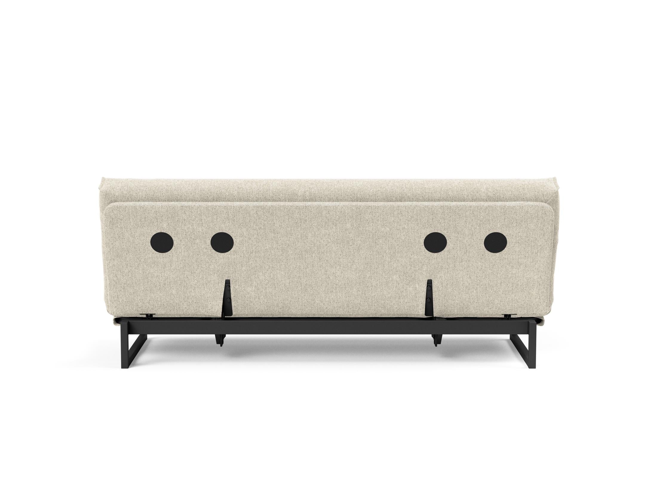 Fraction 120 Bettsofa Nordic Cover: Elegantes Schlafsofa mit weichem Soft Spring Bezug. Perfekt für gemütliche Nächte und modernes Design.