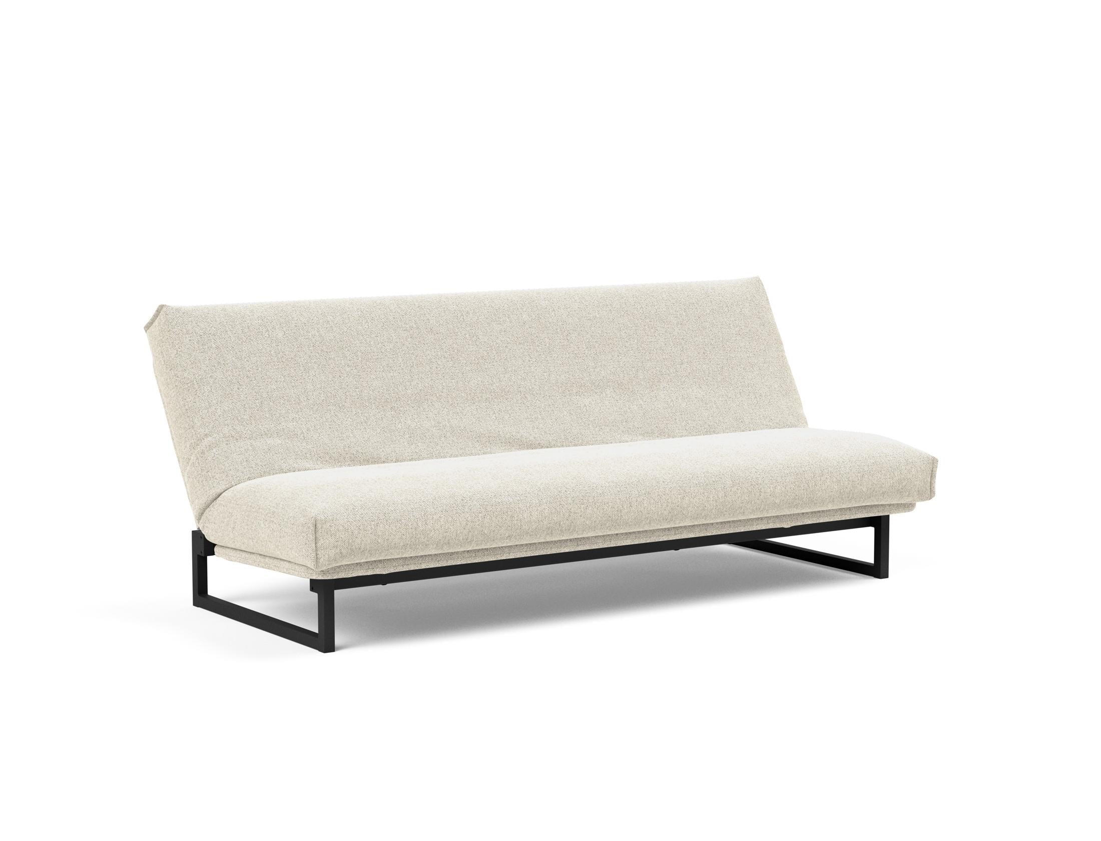 Fraction 120 Bettsofa Nordic Cover: Elegantes Schlafsofa mit weichem Soft Spring Bezug. Perfekt für gemütliche Nächte und modernes Design.
