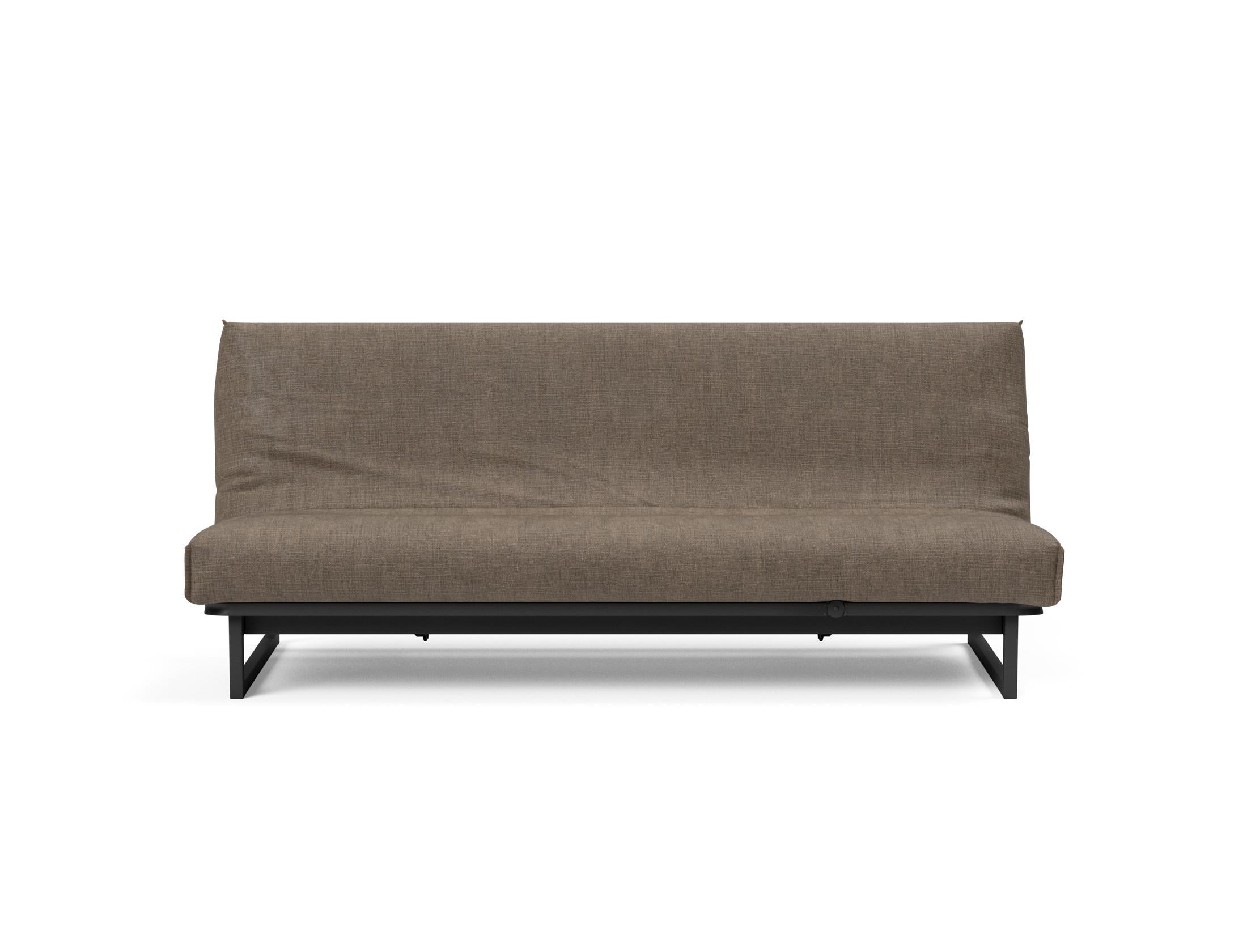 Fraction 120 Bettsofa Nordic Cover: modernes, multifunktionales Sofa mit komfortabler Soft Spring-Matratze, ideal für kleine Räume und Übernachtungsgäste.