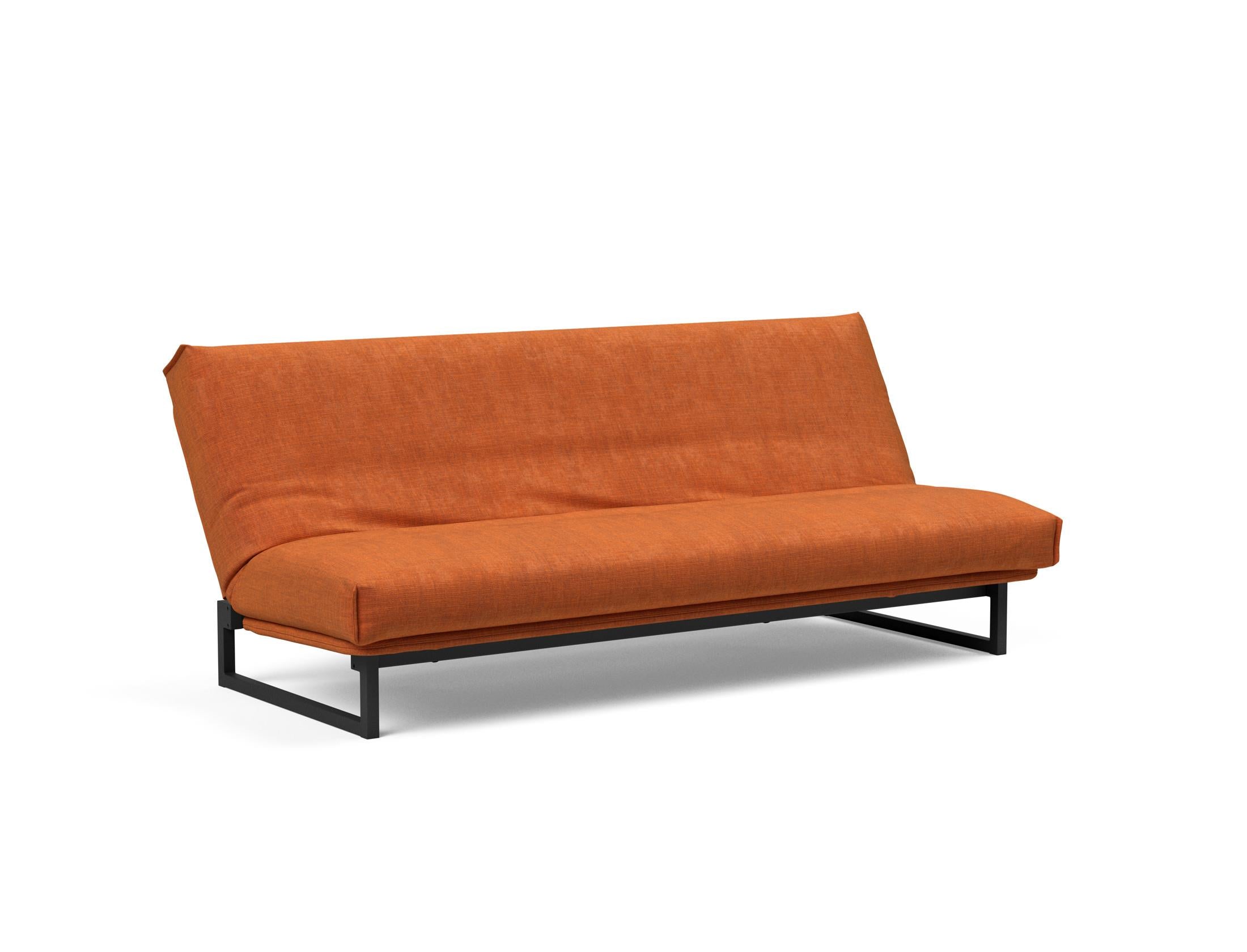 Fraction 120 Bettsofa Nordic Cover: Modernes Bettsofa mit weichem Bezug und flexiblem Gestell. Perfekt für Gäste und gemütliche Nächte.