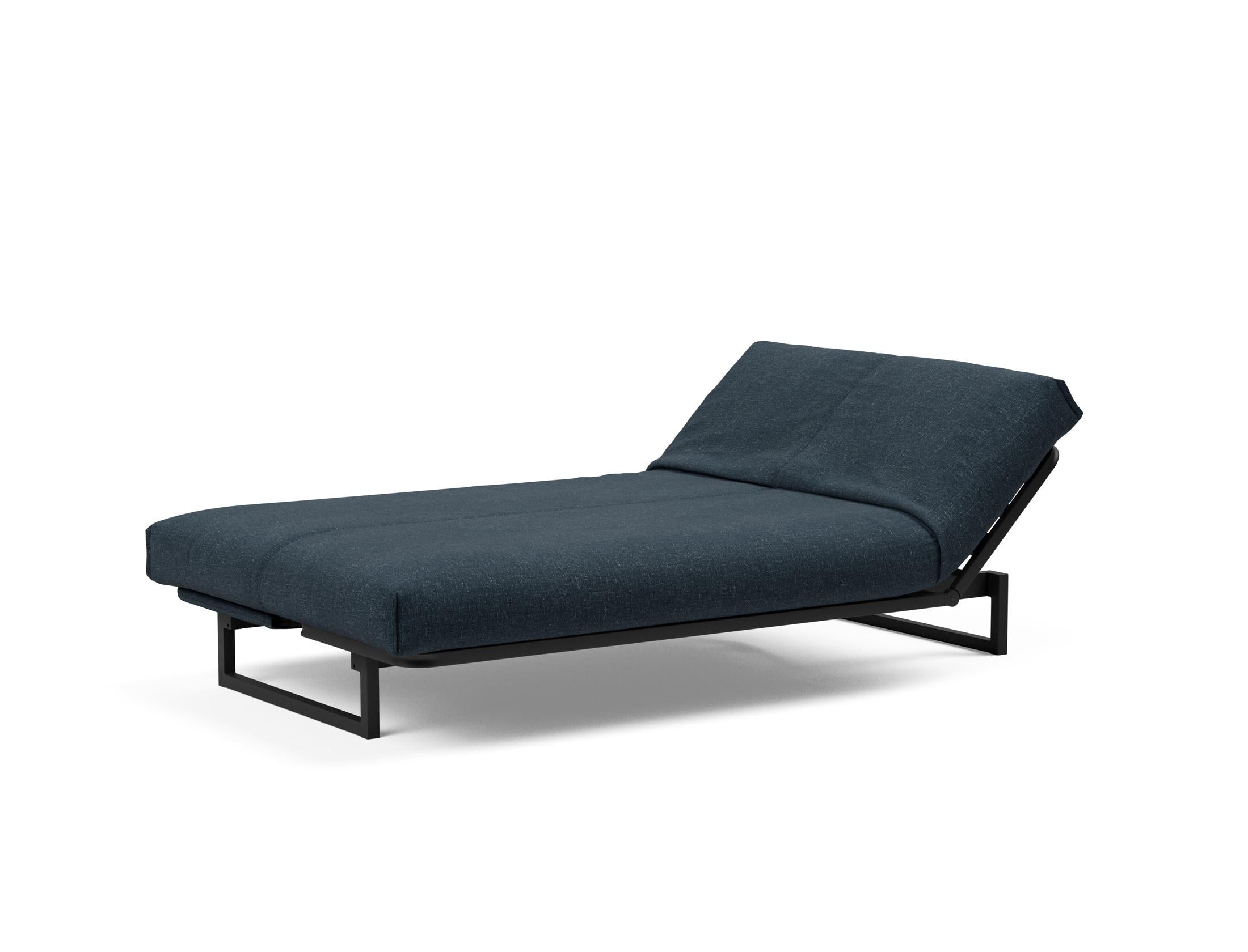 Fraction 120 Bettsofa Nordic Cover: stilvolles, platzsparendes Sofa mit bequemer Soft Spring-Matratze, perfekt für Gäste und kleine Wohnungen.