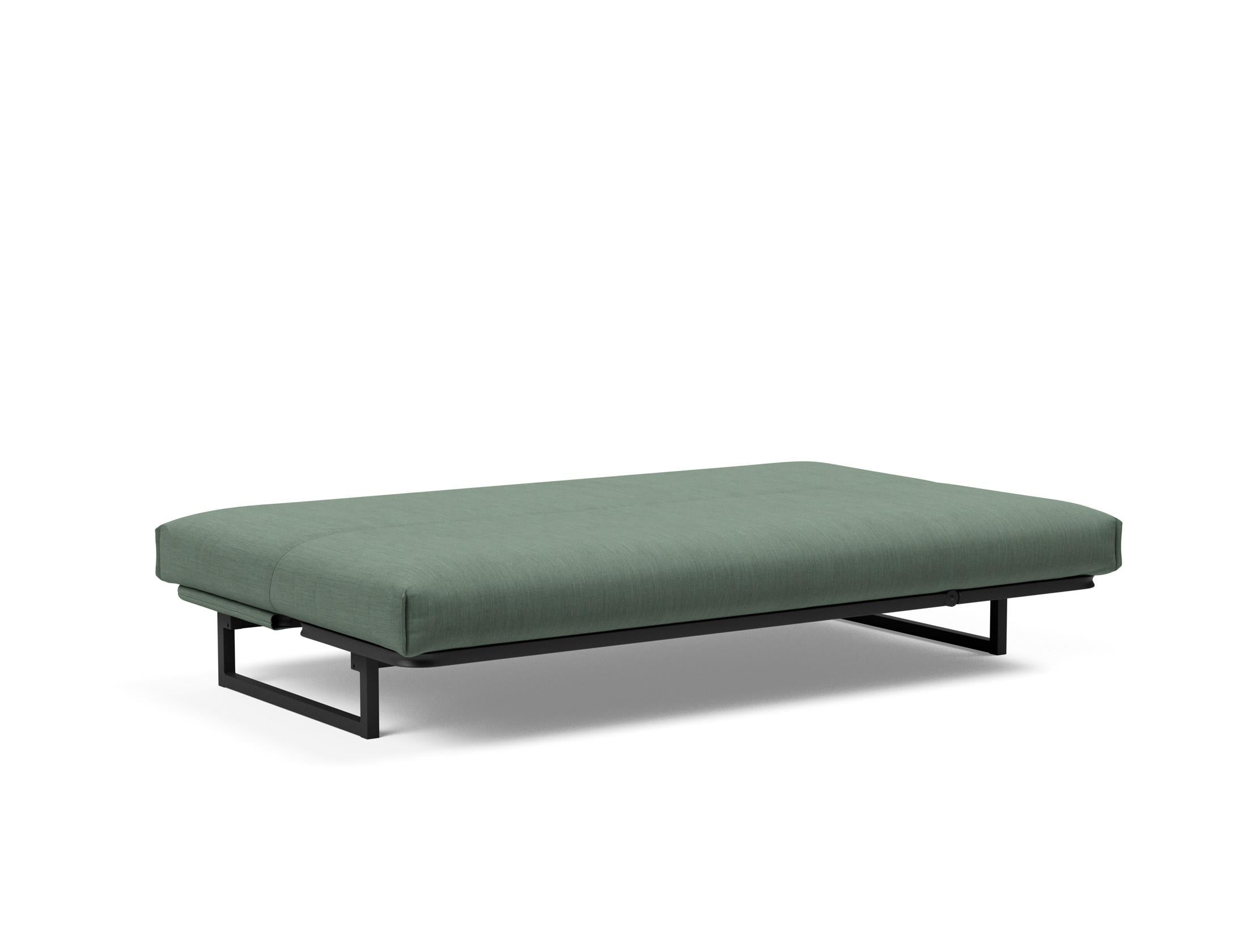 Fraction 120 Bettsofa Nordic Cover: stilvolles, platzsparendes Sofa mit bequemer Soft Spring-Matratze, perfekt für Gäste und kleine Wohnungen.