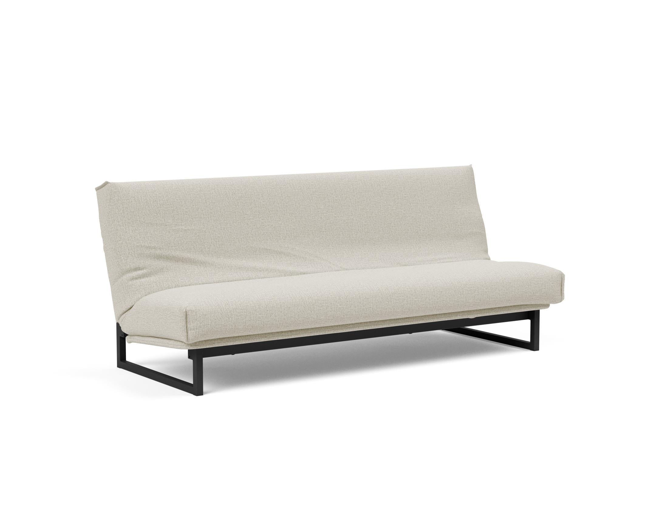 Fraction 120 Bettsofa Nordic Cover: Elegantes Schlafsofa mit weichem Soft Spring Bezug. Perfekt für gemütliche Nächte und modernes Design.