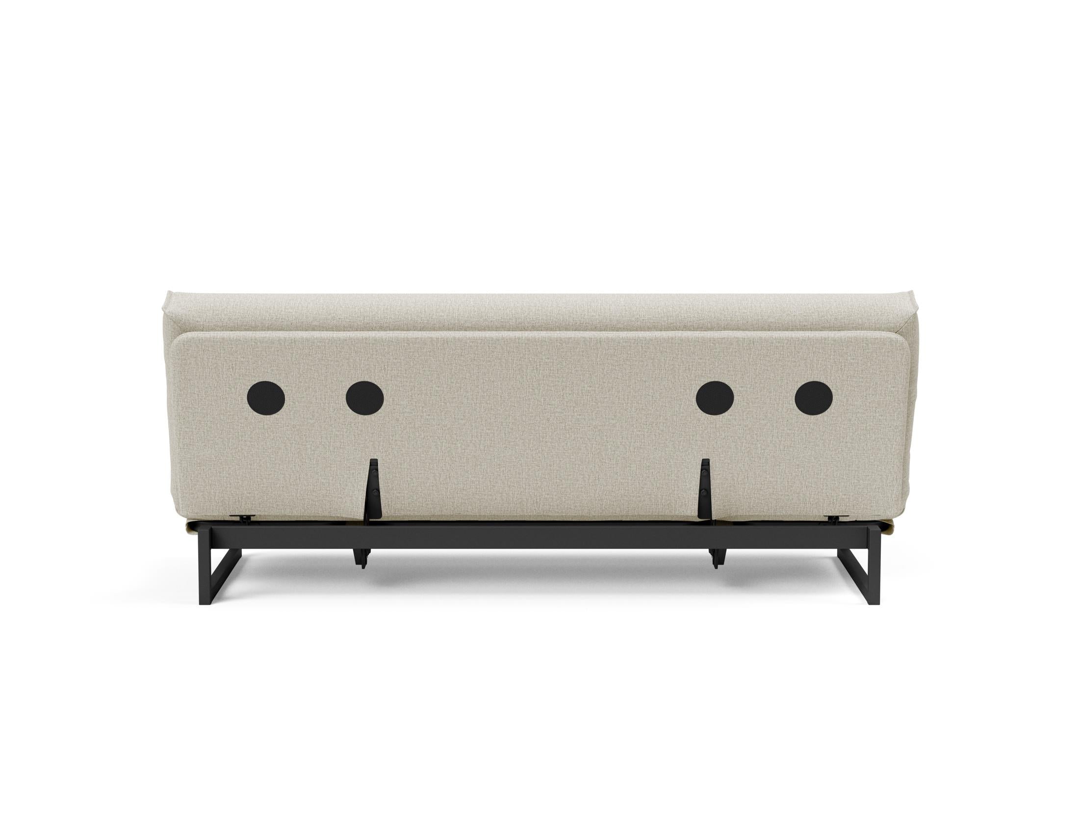 Fraction 120 Bettsofa Nordic Cover: Elegantes Schlafsofa mit weichem Soft Spring Bezug. Perfekt für gemütliche Nächte und modernes Design.